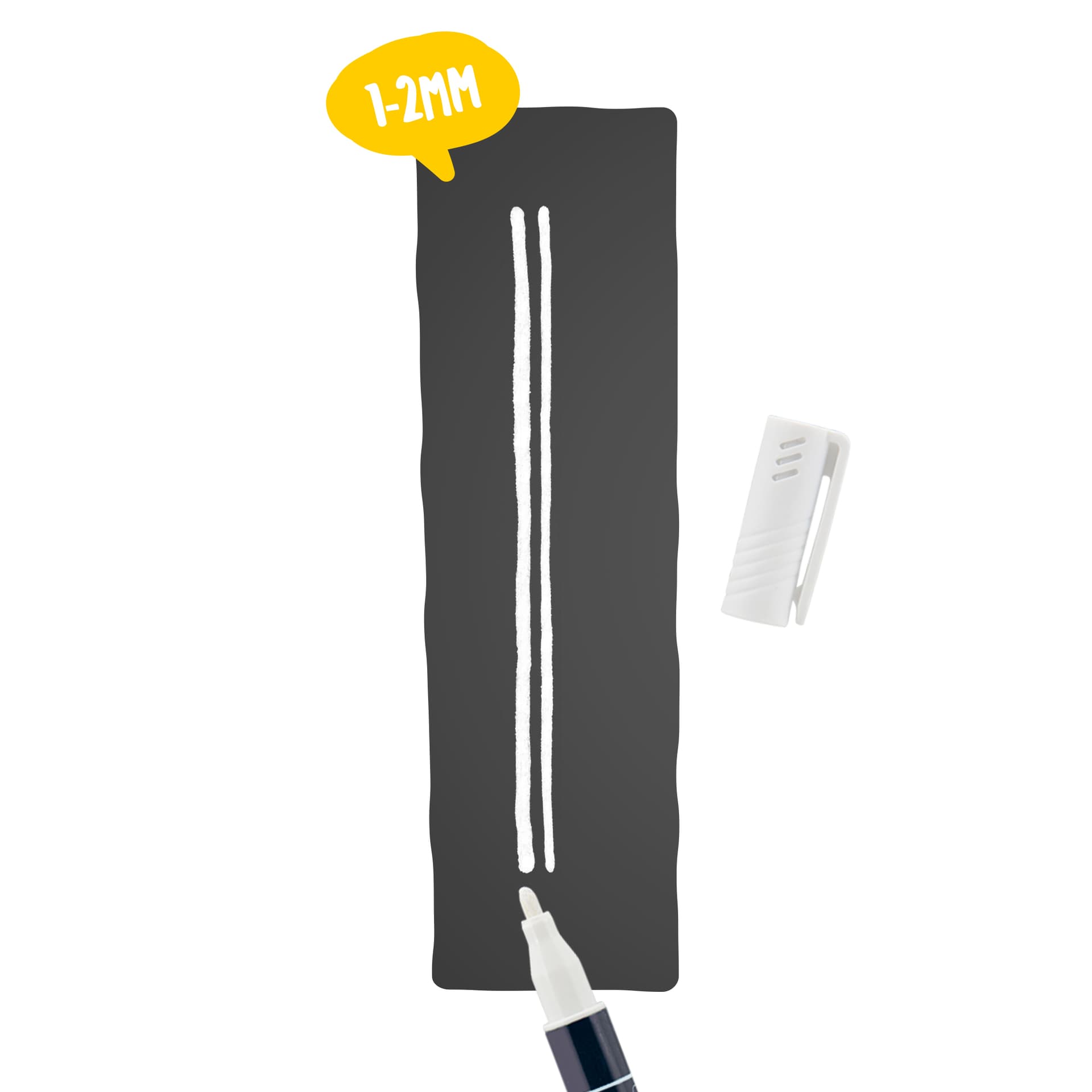 Krijtstift Securit SMA-100 rond 1-2mm wit/blauw/groen/rood blister à 4 stuks 8