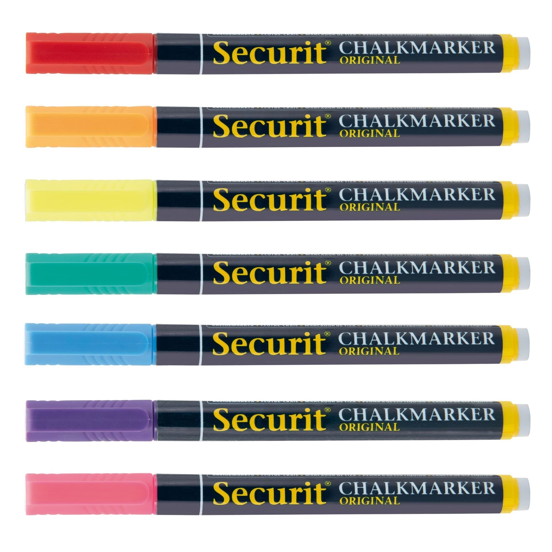 Krijtstift Securit SMA-100 rond ass 1-2mm blister à 7 stuks 3