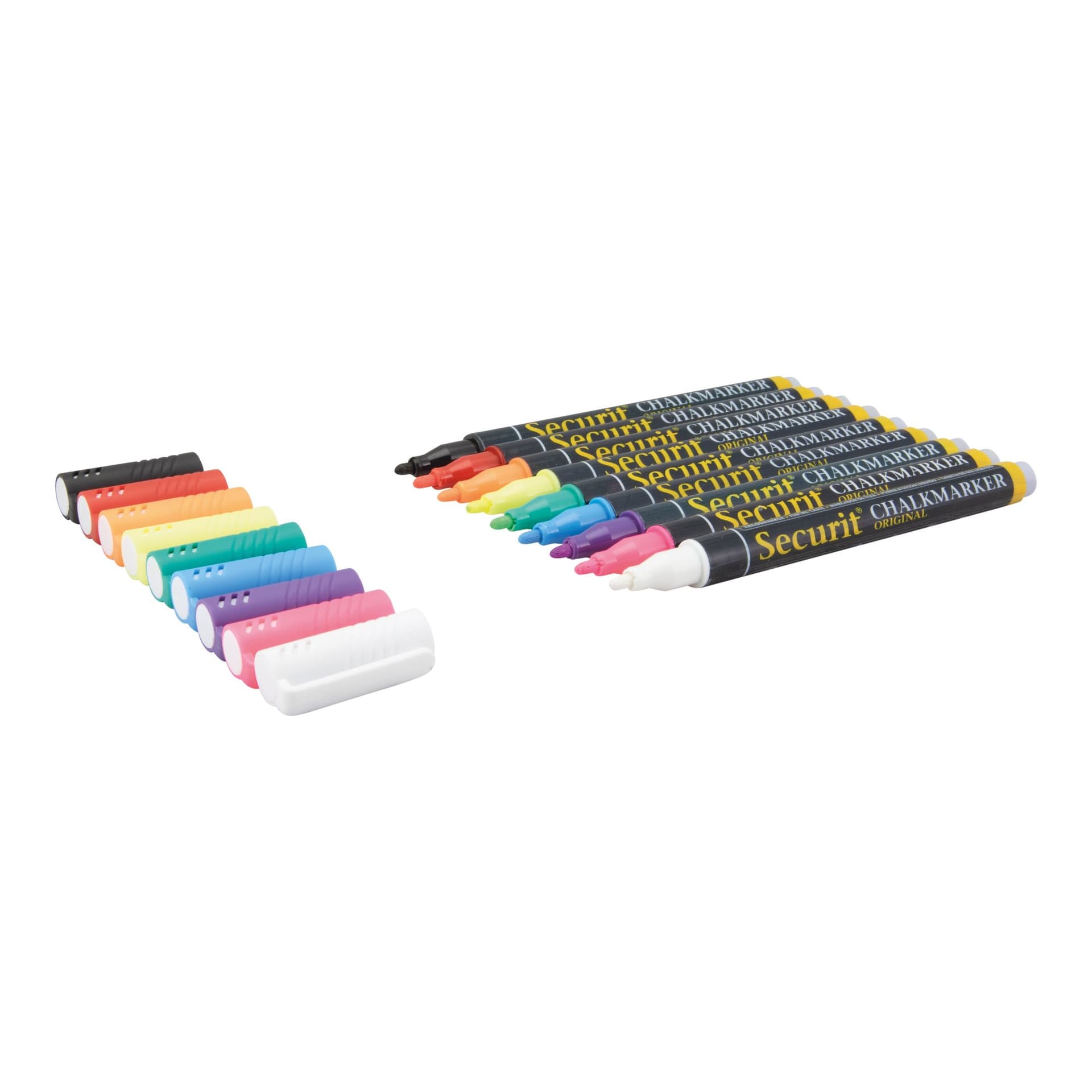 Krijtstift Securit SMA-100 rond ass 1-2mm blister à 7 stuks 4