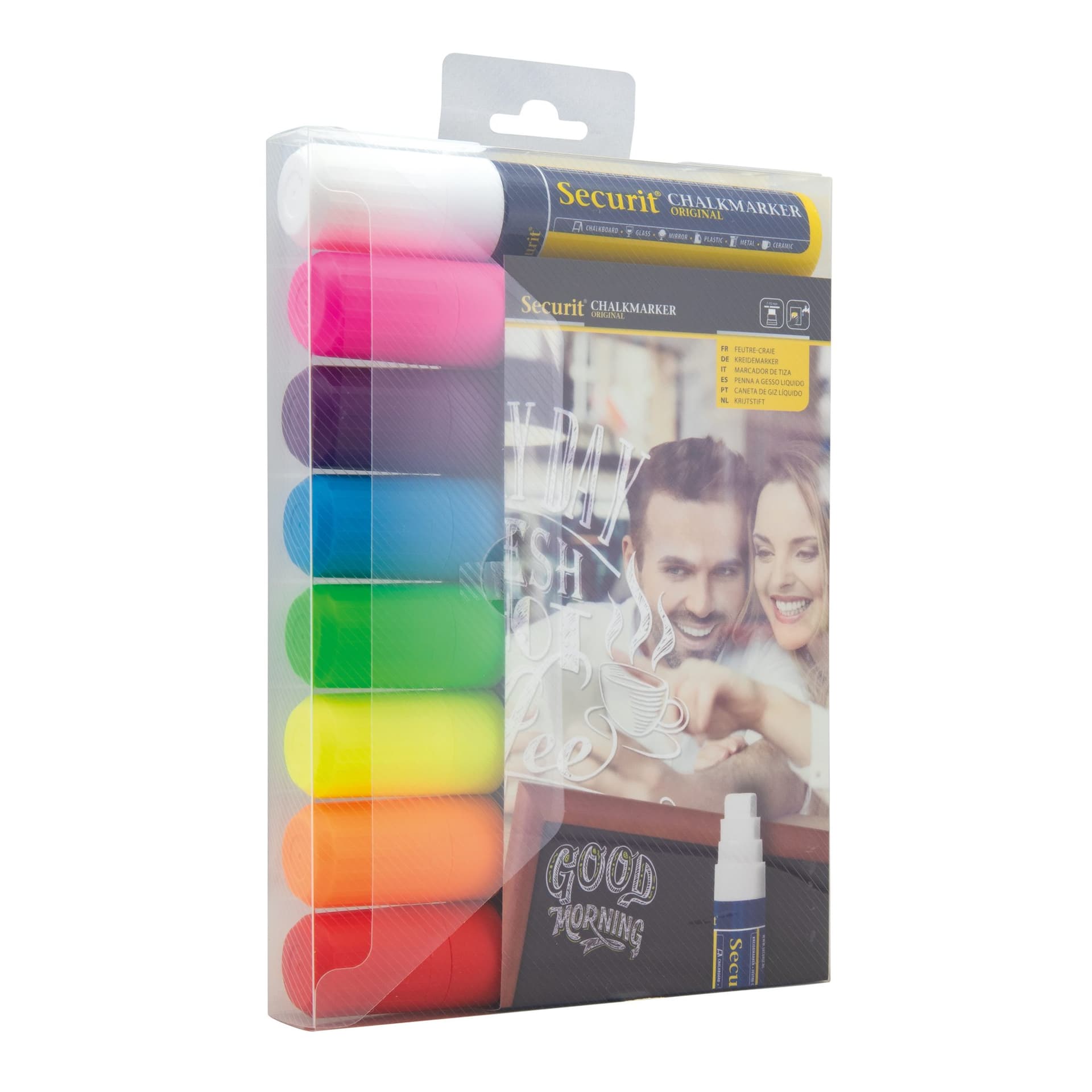 Krijtstift Securit SMA-720 blok ass 7-15mm blister à 8 stuks 2