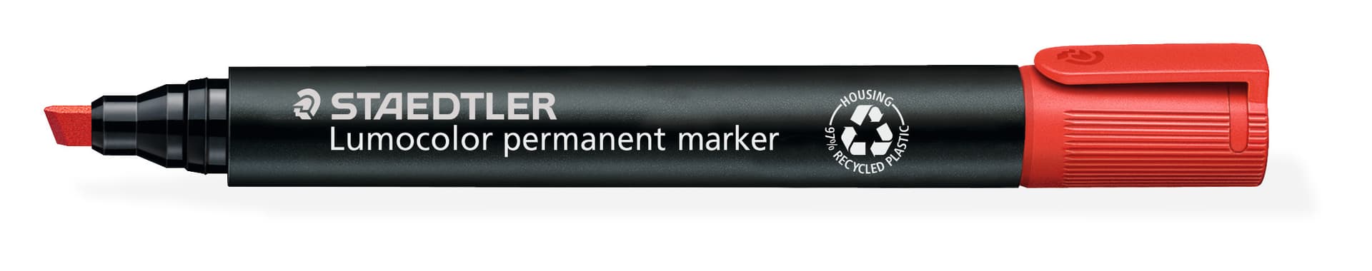 Viltstift Staedtler Lumocolor 350 permanent schuin rood