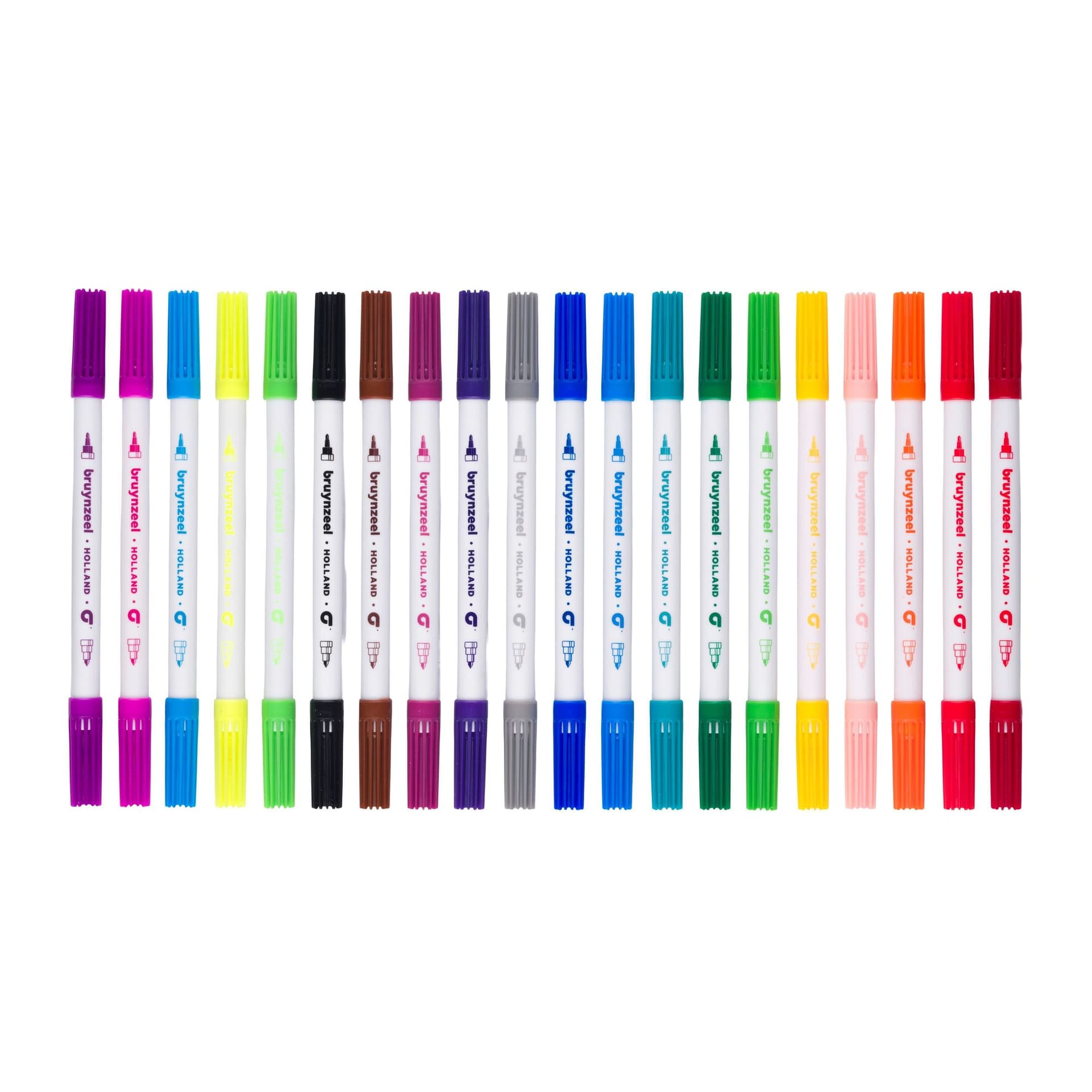 Viltstift Bruynzeel Kids Twin Point assorti 20 stuks 2
