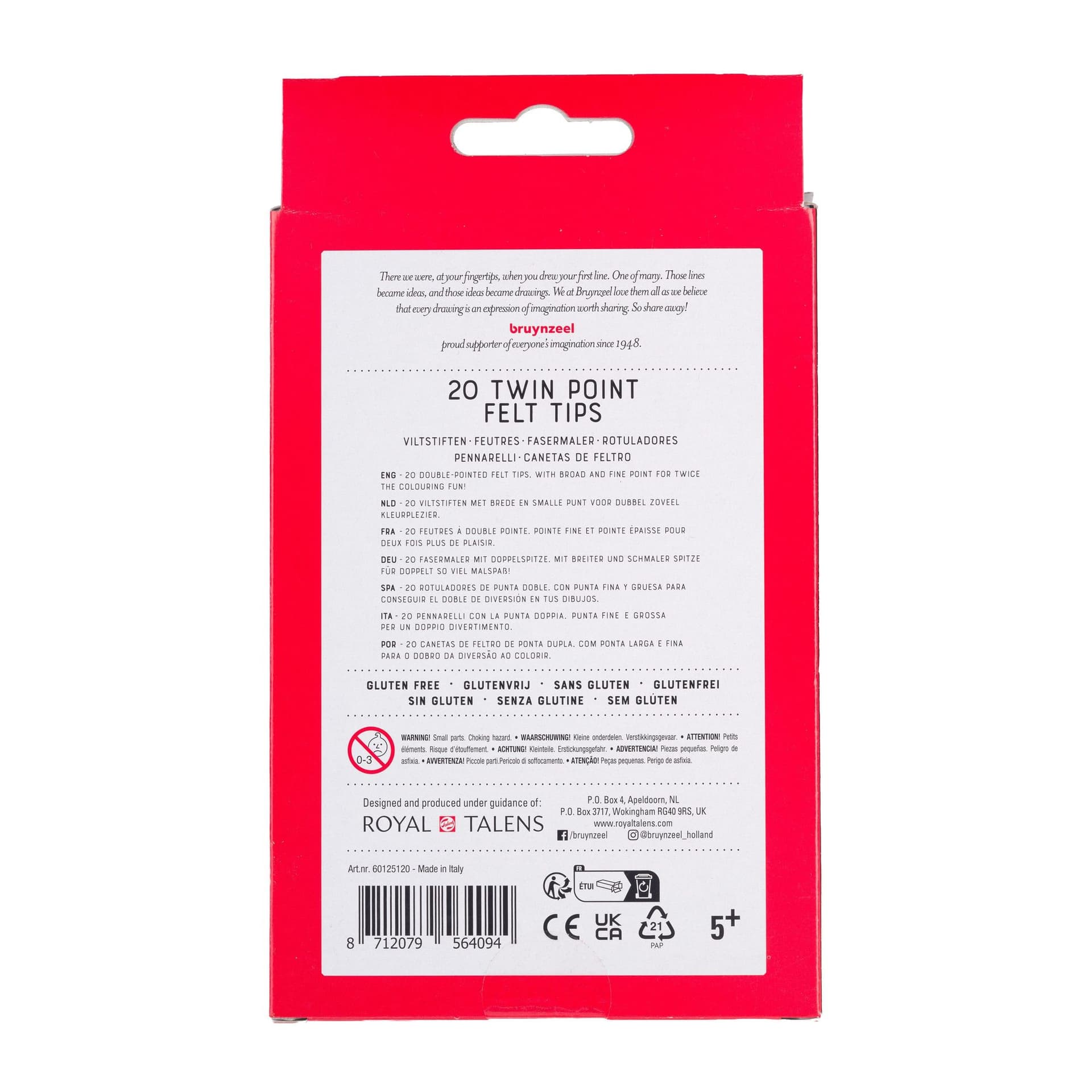 Viltstift Bruynzeel Kids Twin Point assorti 20 stuks 4