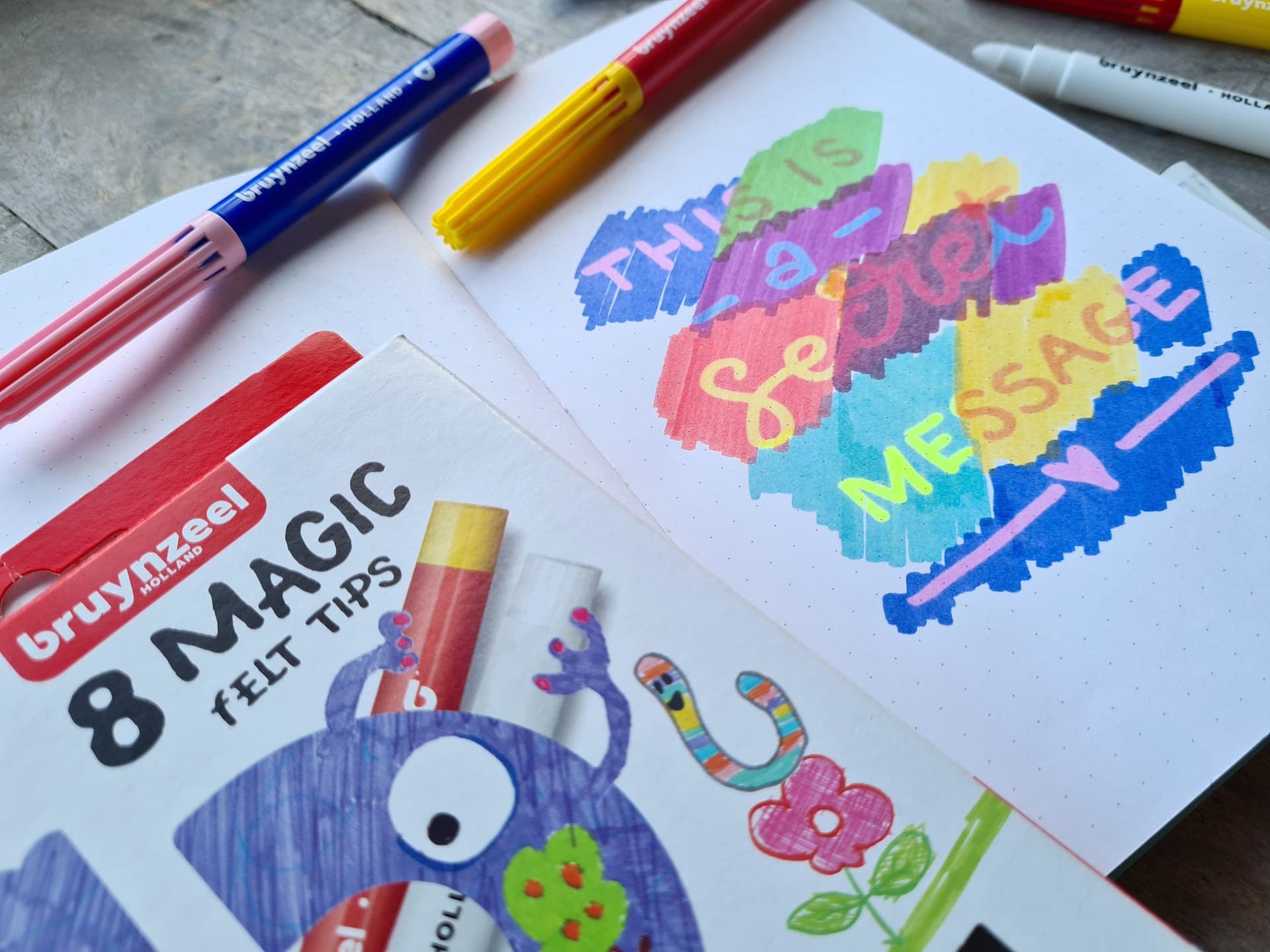 Viltstift Bruynzeel Kids Magic assorti 8 stuks 4