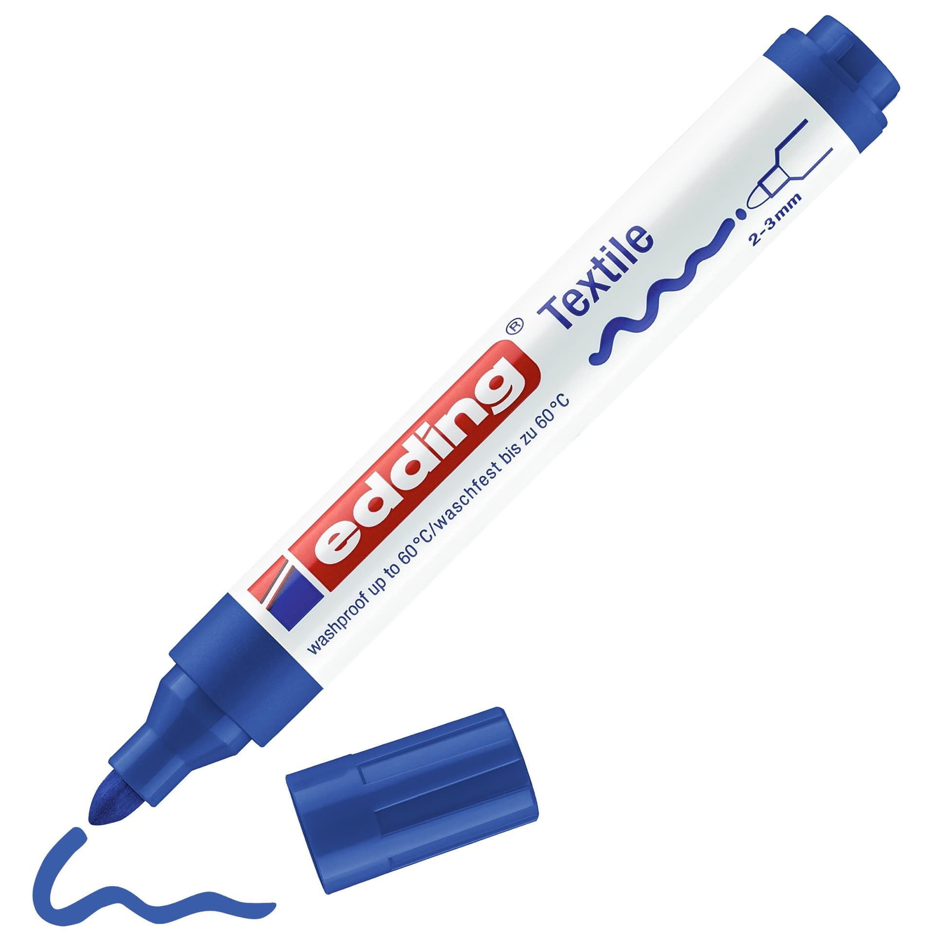 Textielmarker edding 4500 rond 2-3mm blauw 2