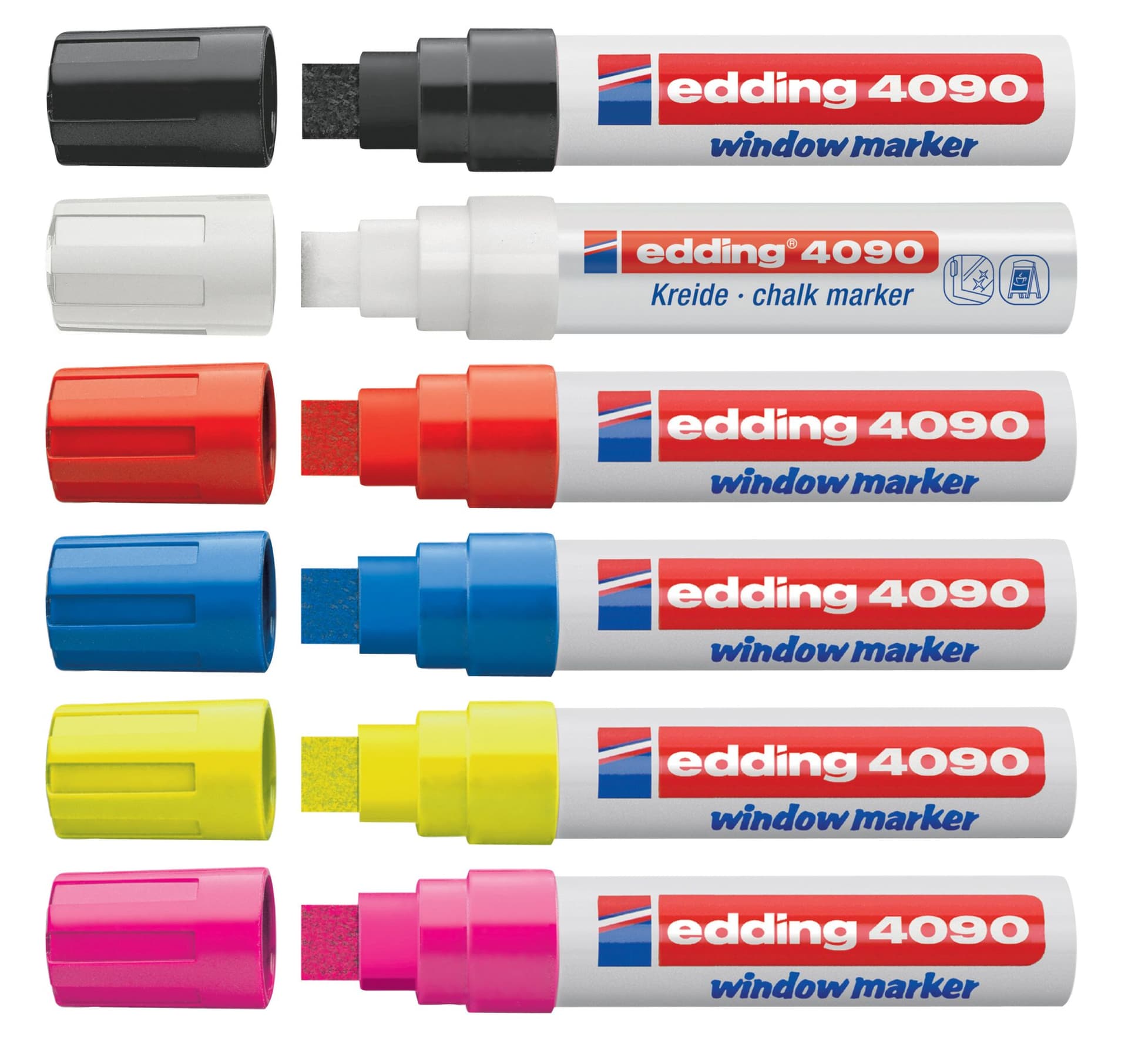 Krijtstift edding 4090 window schuin 4-15mm wit 2