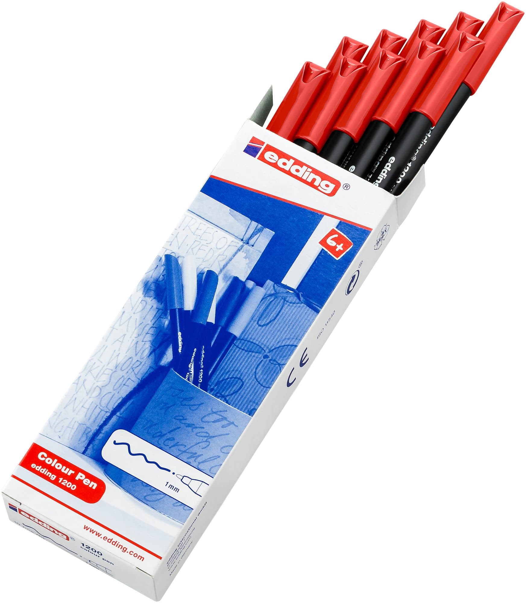 Fineliner edding 1200 002 fijn rood 3