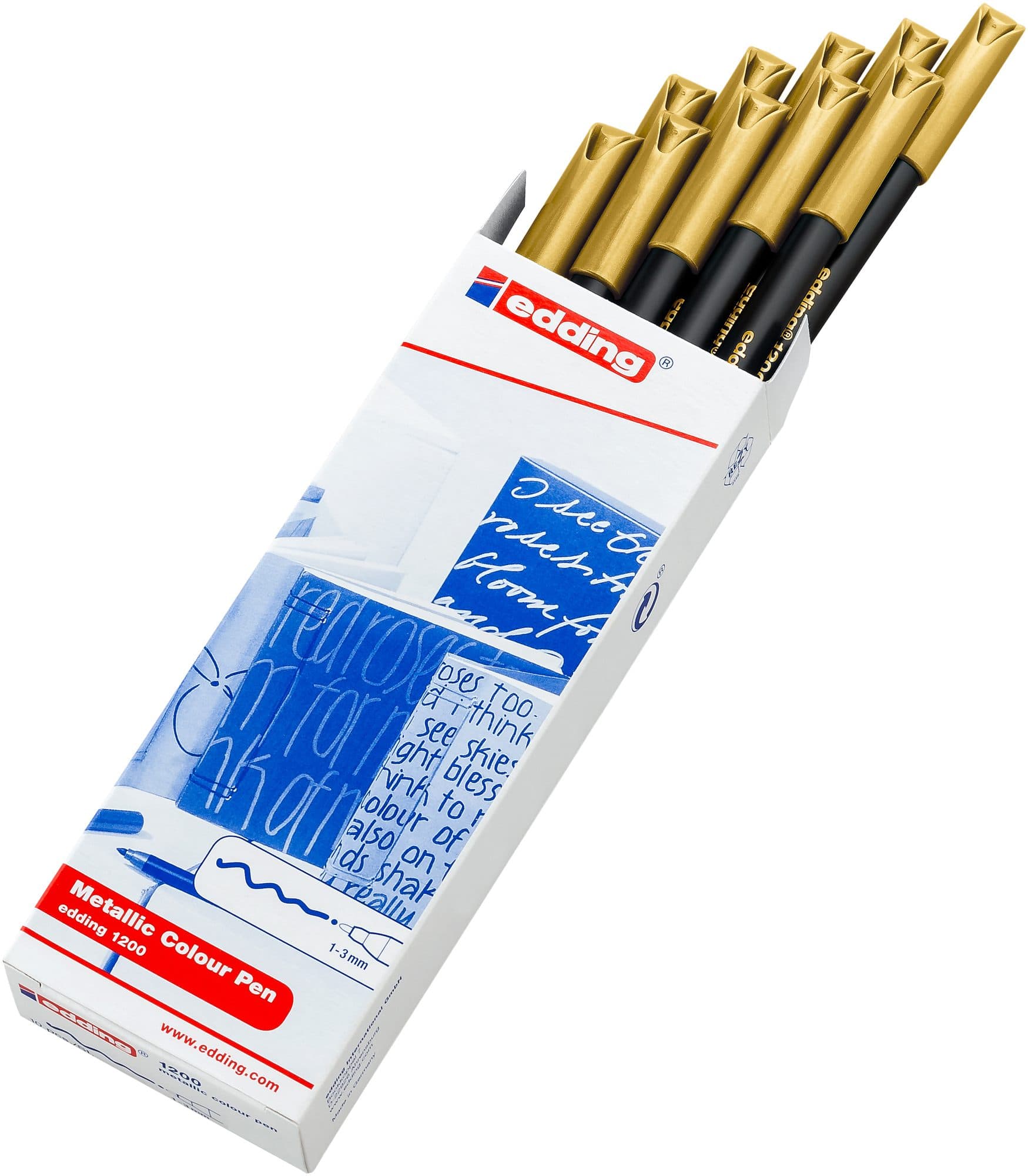 Fineliner edding 1200 053 fijn metallic goud 3