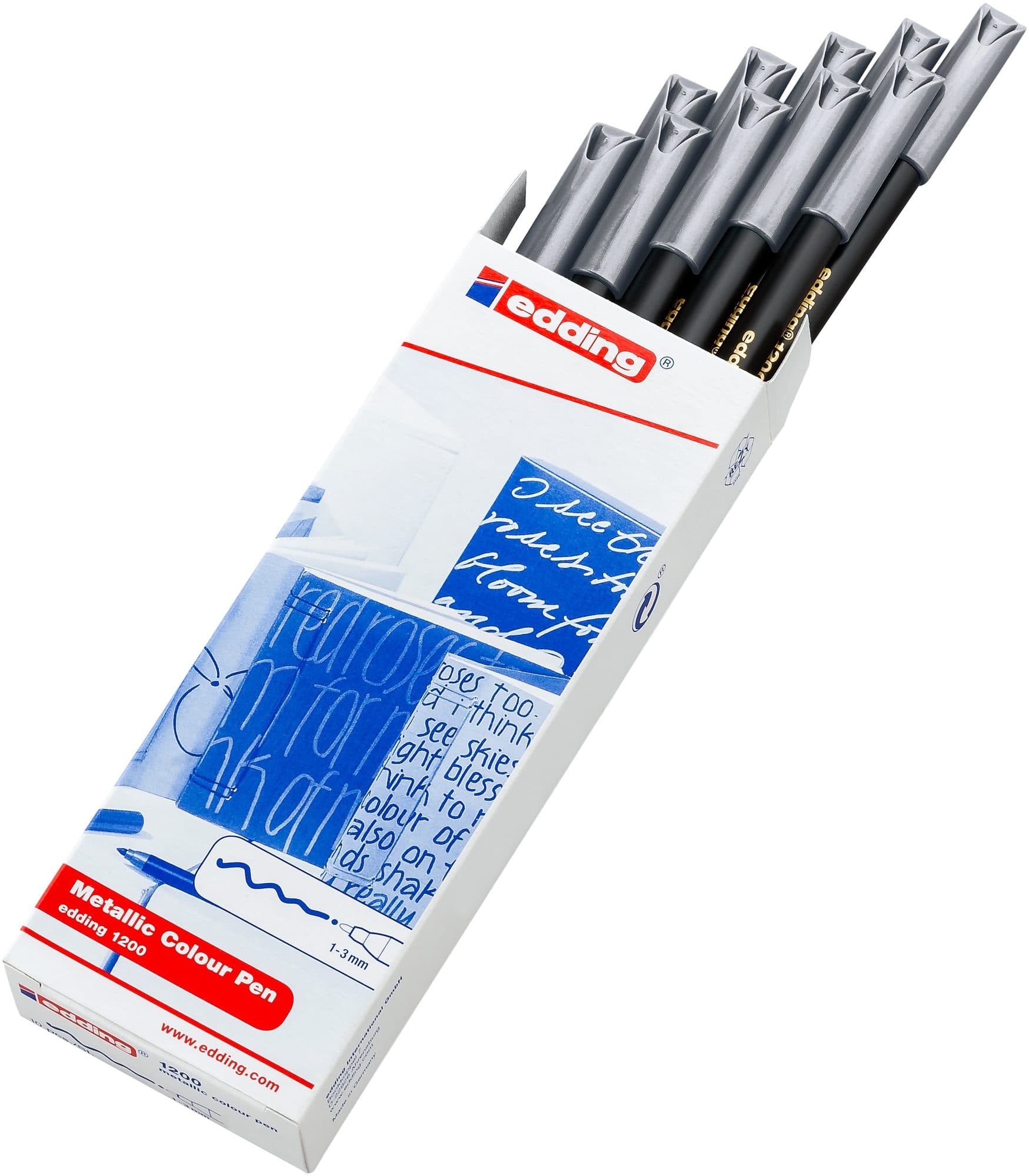 Fineliner edding 1200 054 fijn metallic zilver 3