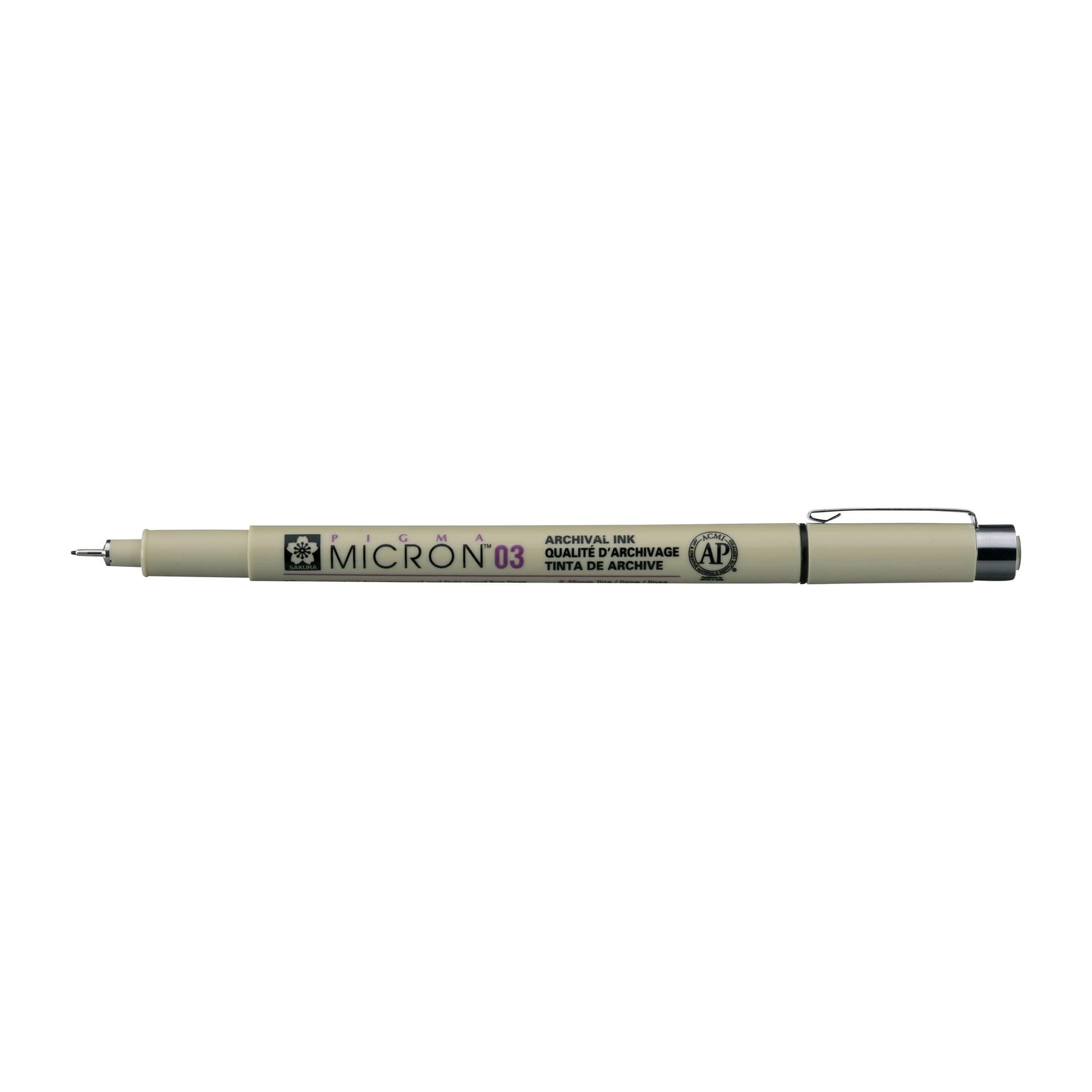 Fineliner Sakura Pigma Micron 03 0.35mm zwart 2