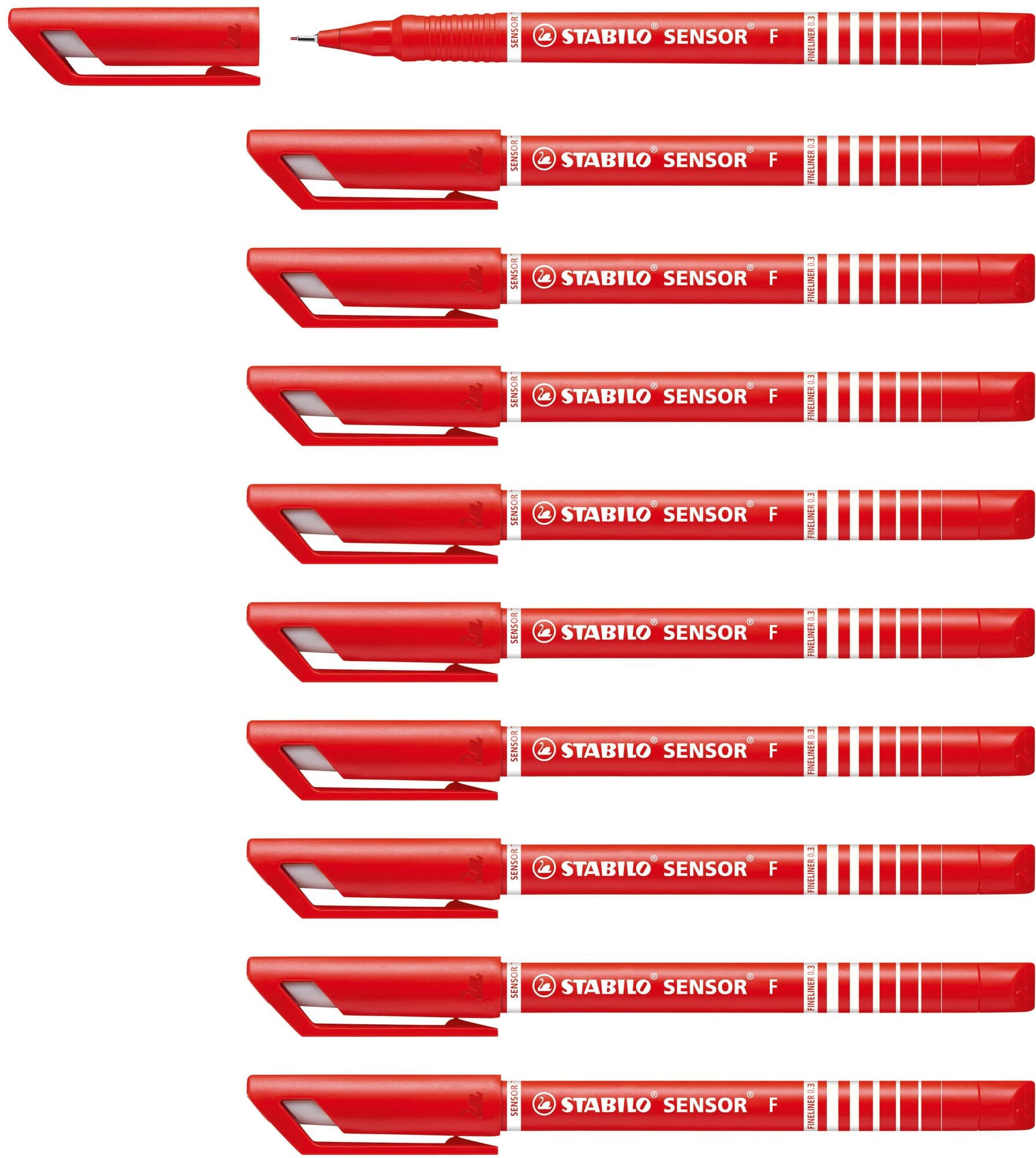 Fineliner STABILO Sensor 189/40 fijn rood 3