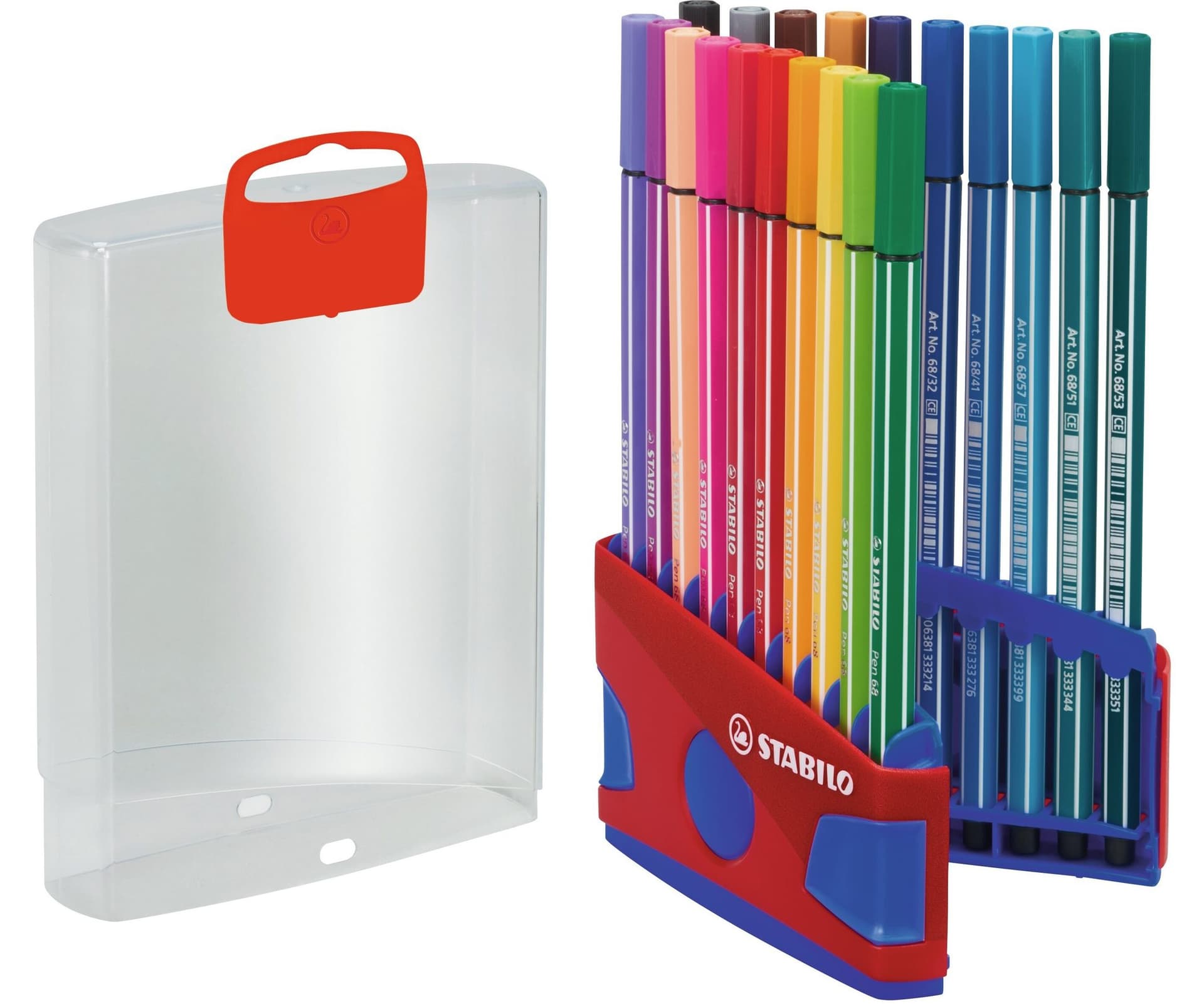 Viltstift STABILO Pen 68/20 ColorParade in rood/blauw etui M ass 20st 3