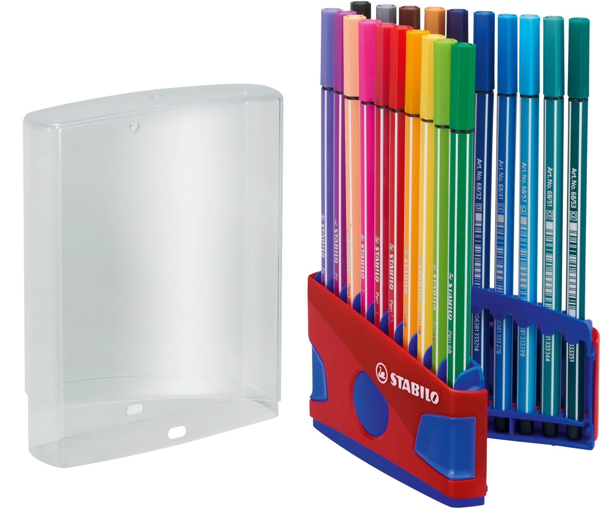 Viltstift STABILO Pen 68/20 ColorParade in rood/blauw etui M ass 20st 5