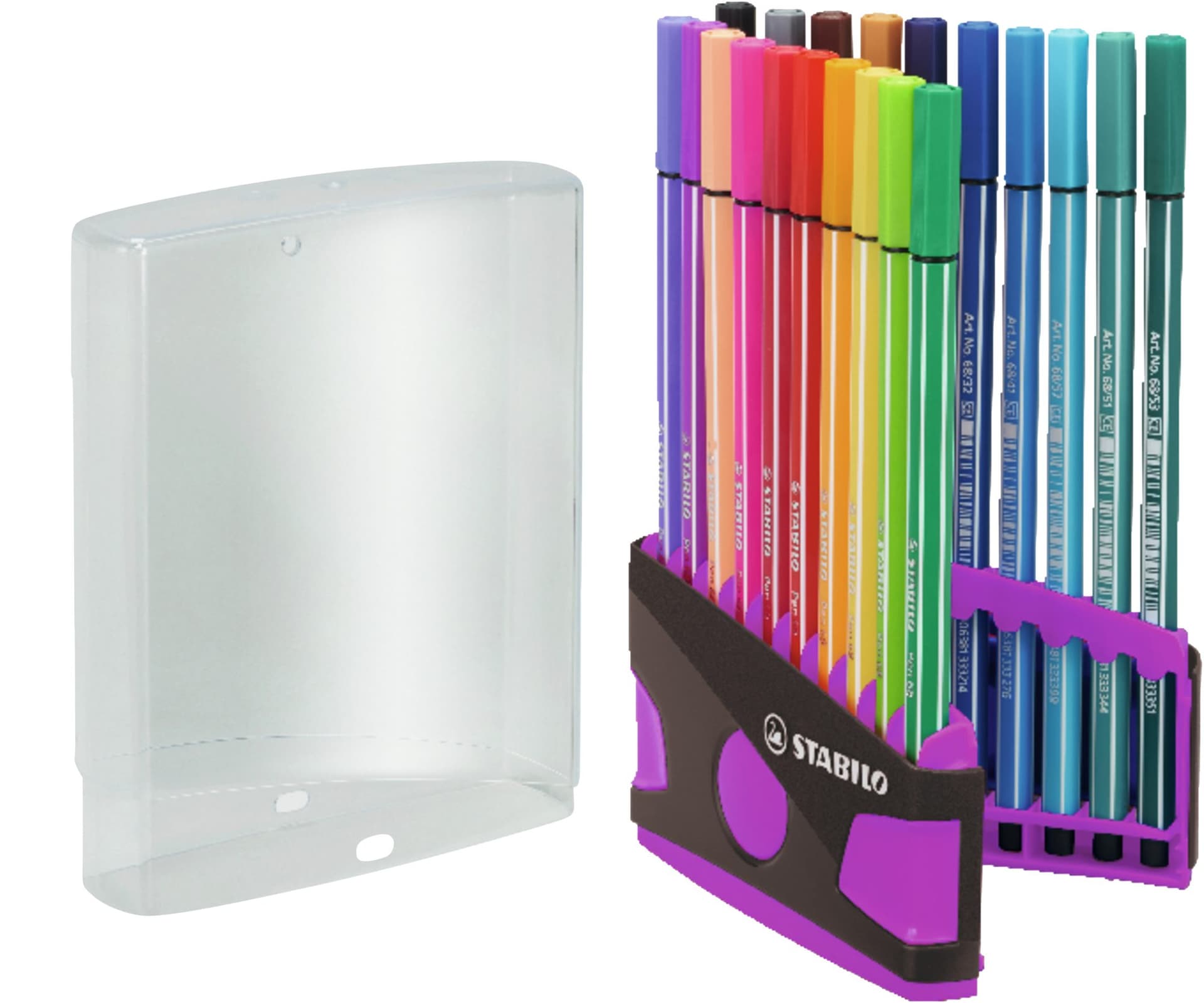 Viltstift  STABILO Pen 68/20 ColorParade in antr/roze etui M ass 20st 3