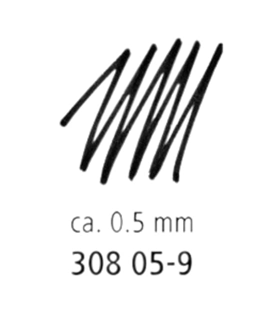 Fineliner Staedtler Pigment 308 zwart 0.5mm 4