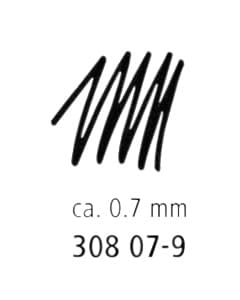 Fineliner Staedtler Pigment 308 zwart 0.7mm 9