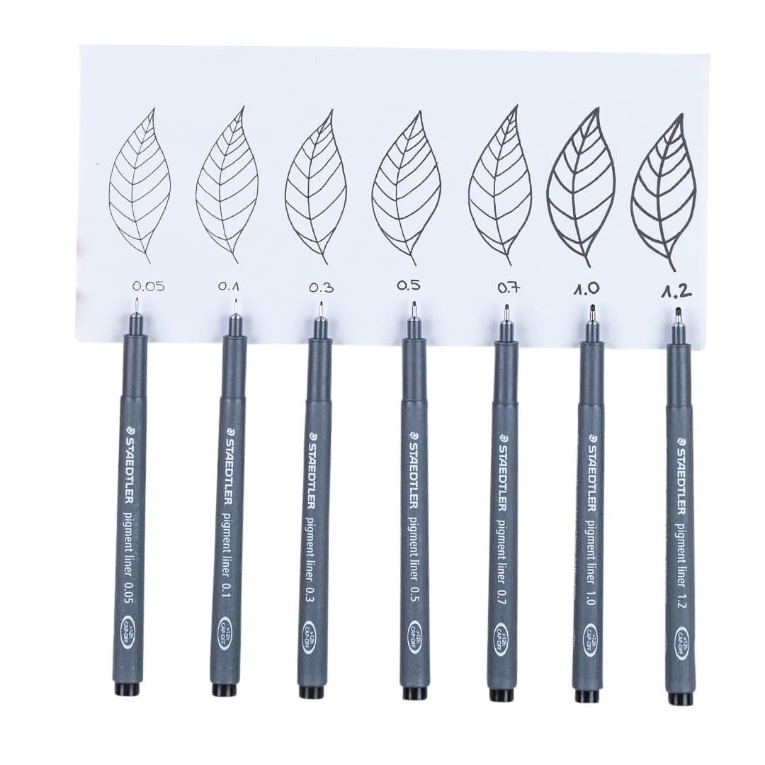 Fineliner Staedtler Pigment 308 zwart set 4+2 gratis 5