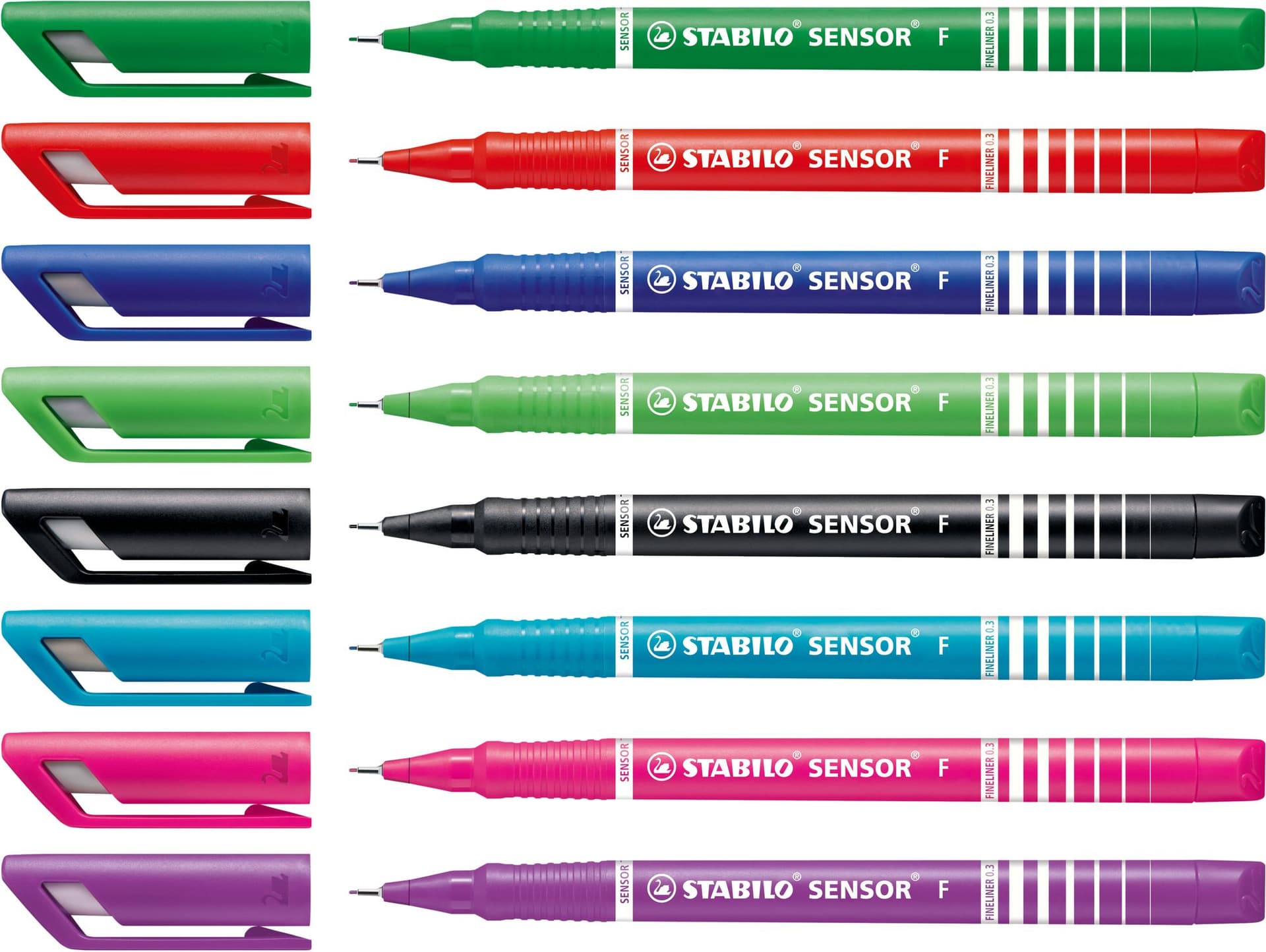Fineliner STABILO Sensor 189/8 fijn assorti etui à 8 stuks 2