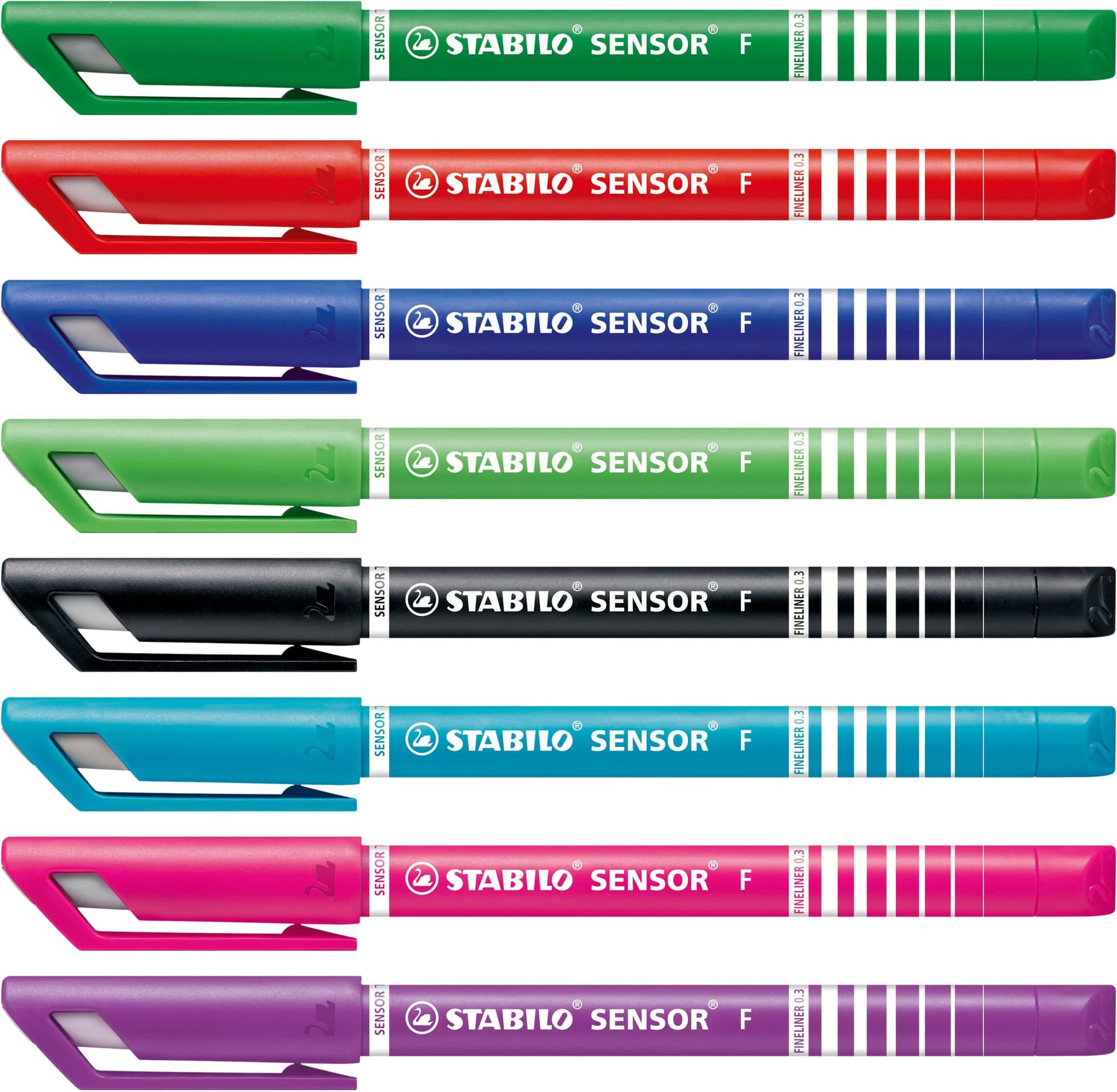 Fineliner STABILO Sensor 189/8 fijn assorti etui à 8 stuks 3