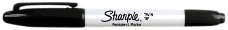 Viltstift Sharpie rond Twin tip ultra fijn & fijn zwart 2 stuks 2