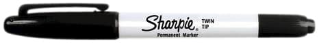 Viltstift Sharpie rond Twin tip ultra fijn & F zwart blister à 1 stuk 2