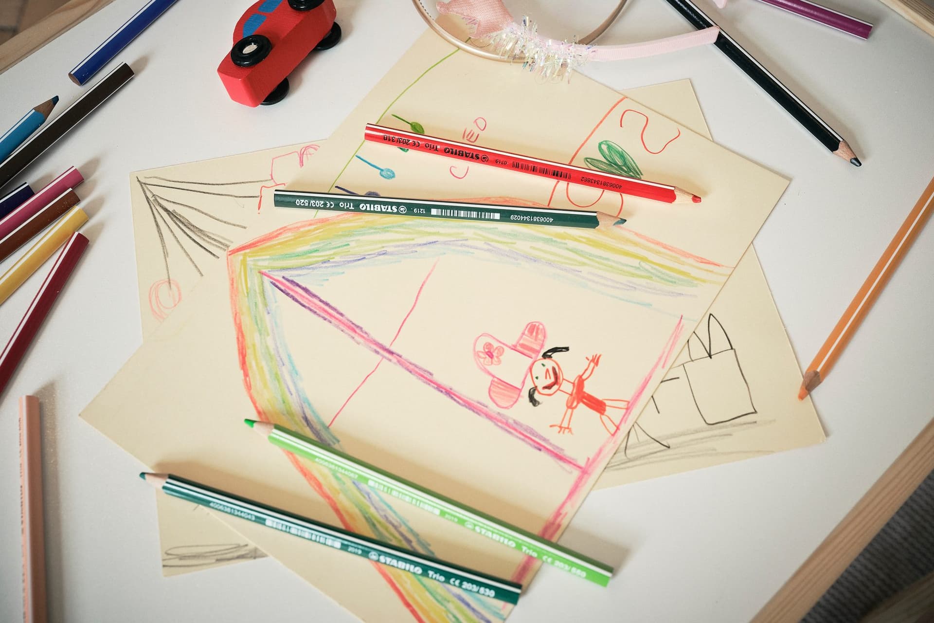 Kleurpotloden STABILO 203 Trio dik assorti kartonnen etui à 12 stuks 3
