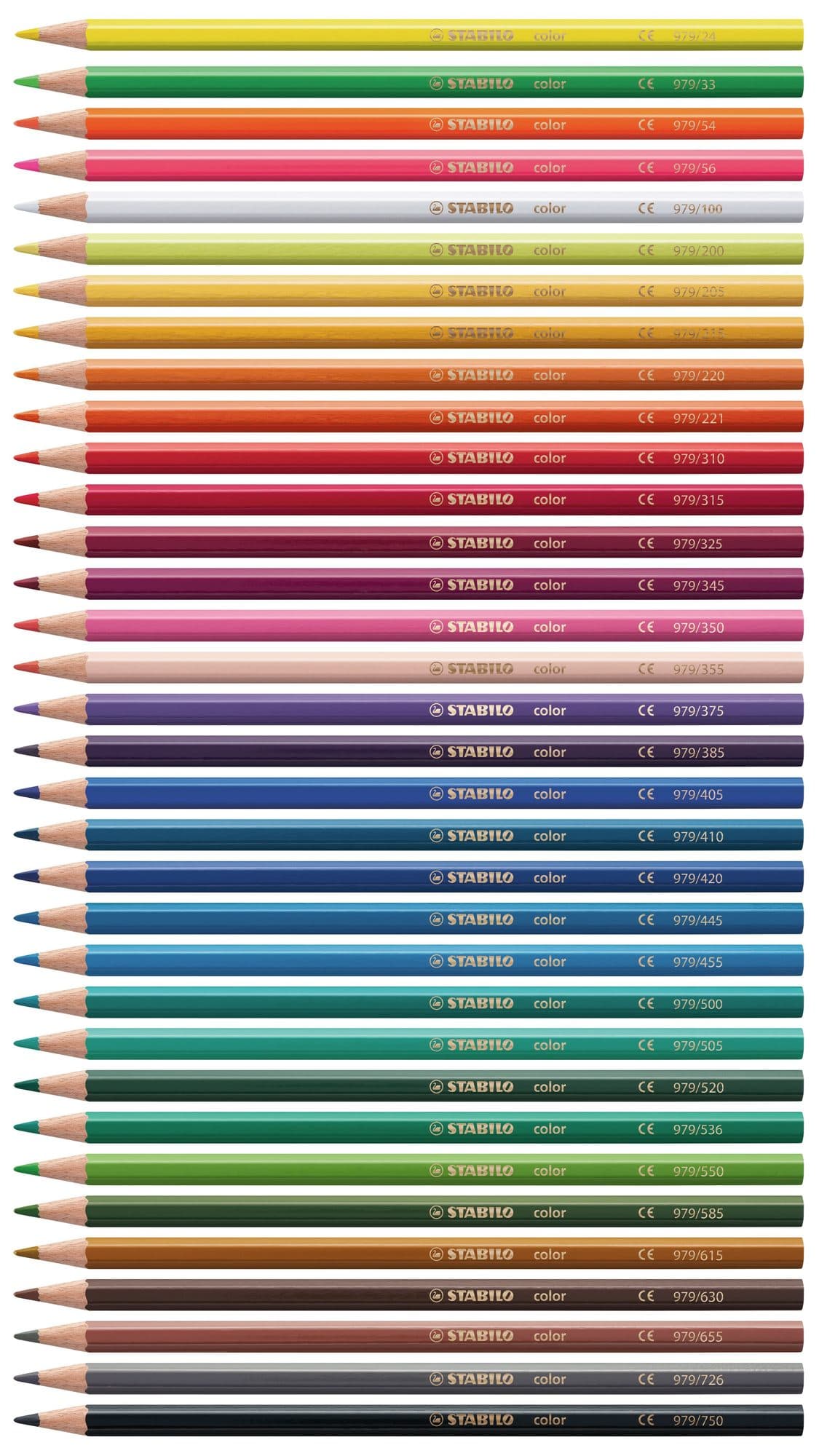 Kleurpotloden STABILO 979 color assorti kartonnen etui à 24 stuks 2