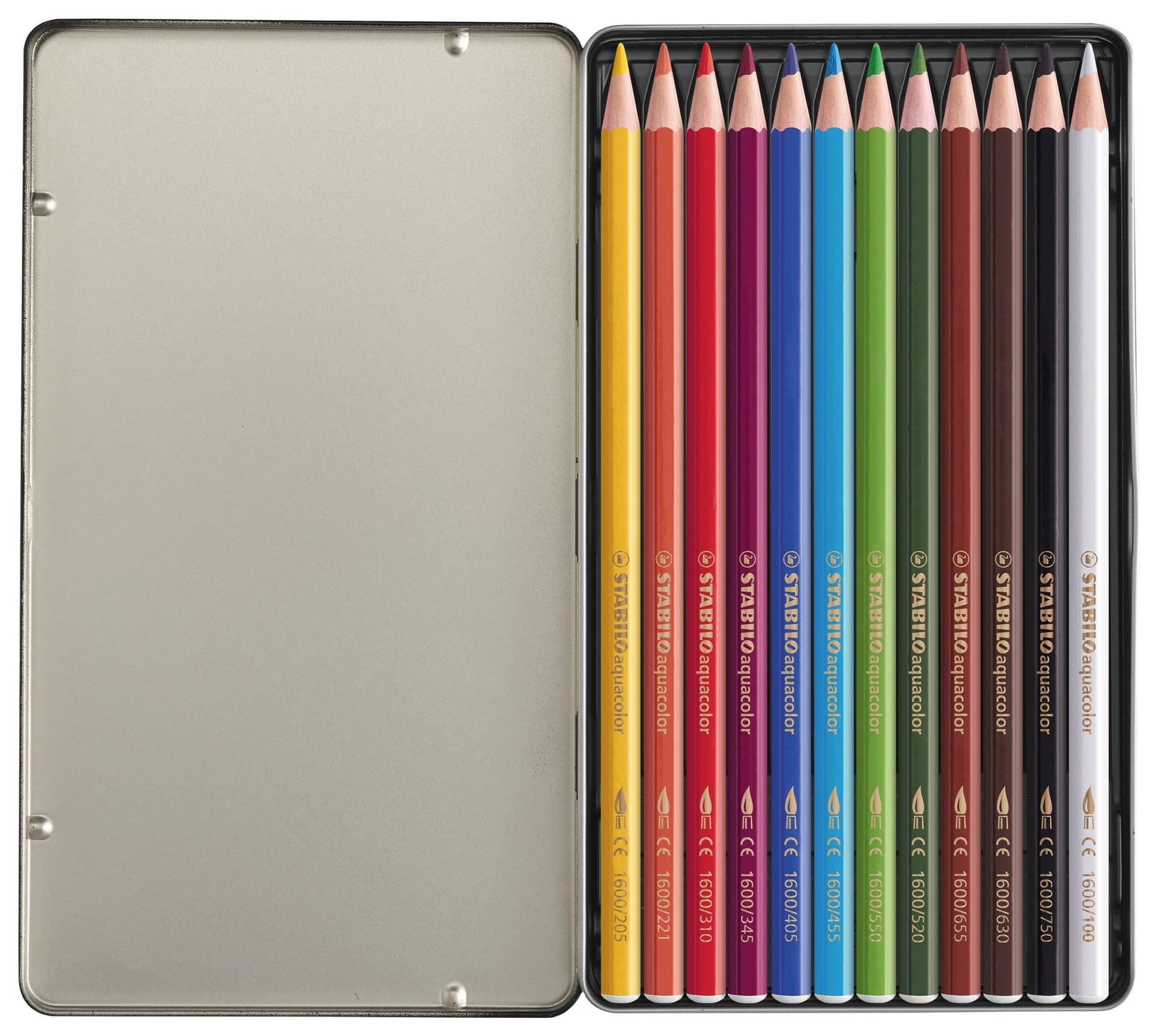 Kleurpotloden STABILO 1612 aquacolor assorti blik à 12 stuks 3