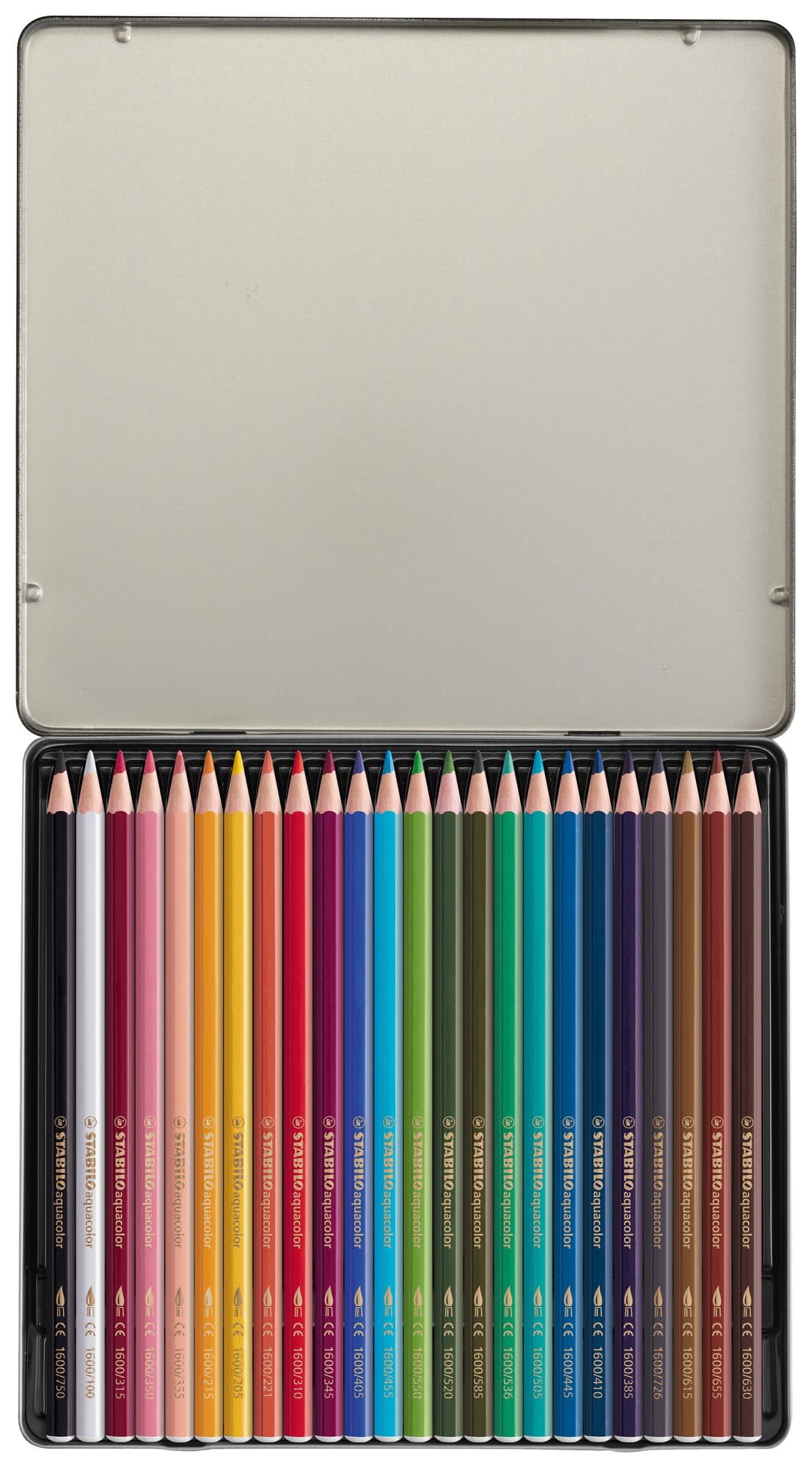 Kleurpotloden STABILO 1624 aquacolor assorti blik à 24 stuks 2