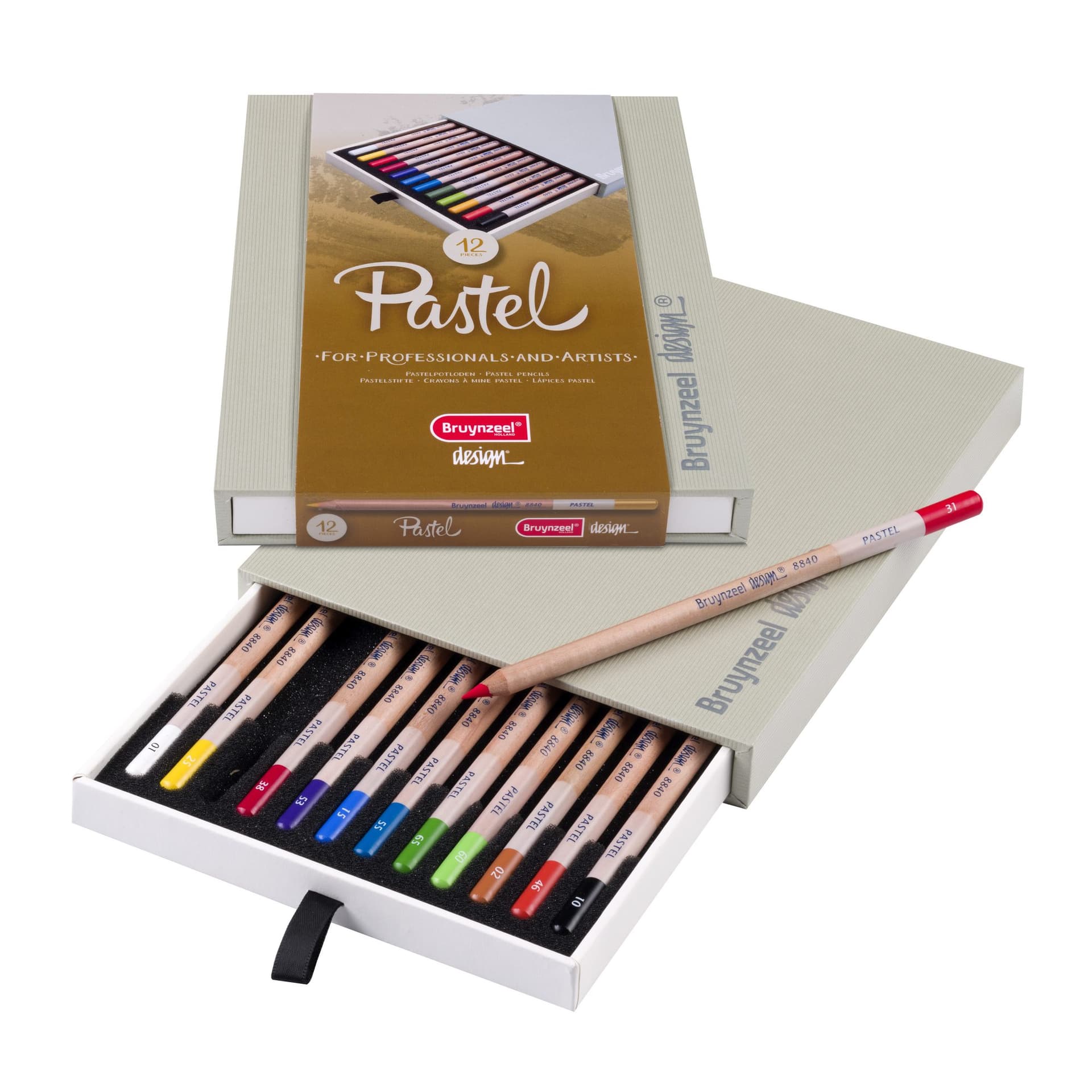 Pastelpotlood Bruynzeel Design met luxe bewaardoos assorti 12 stuks 2