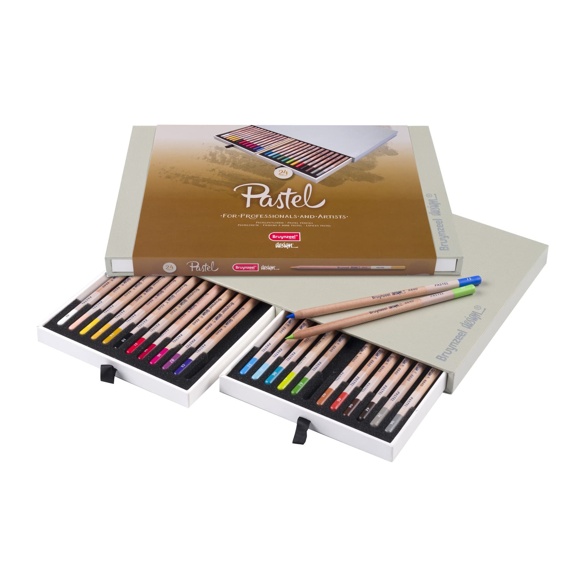 Pastelpotlood Bruynzeel Design met luxe bewaardoos assorti 24 stuks 2