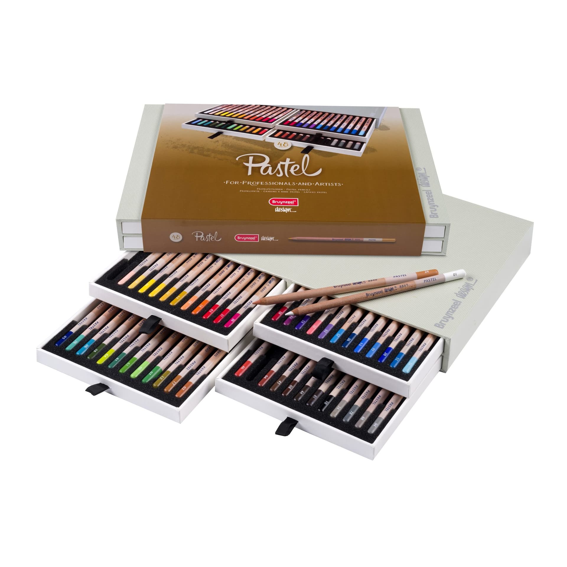 Pastelpotlood Bruynzeel Design met luxe bewaardoos assorti 48 stuks 2