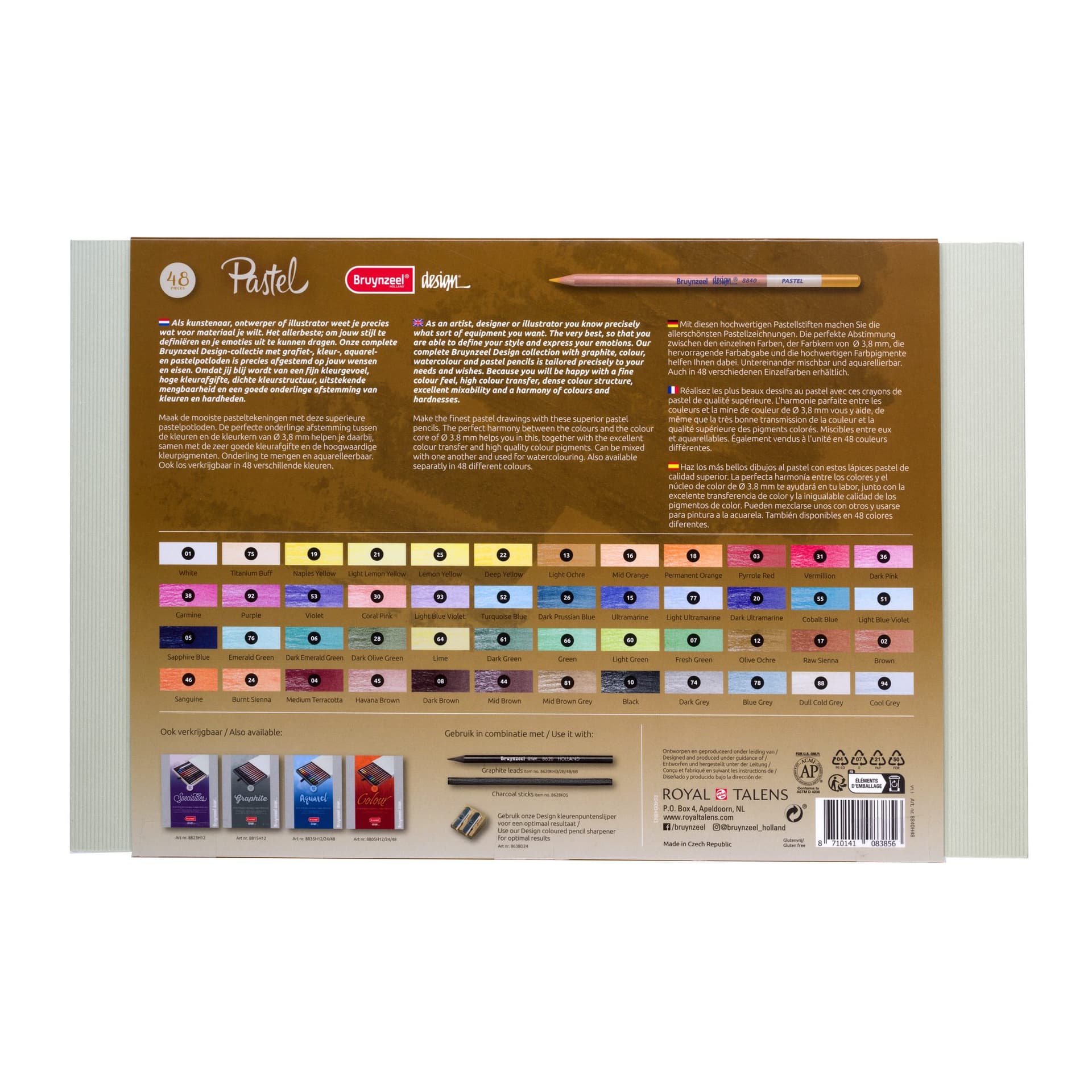 Pastelpotlood Bruynzeel Design met luxe bewaardoos assorti 48 stuks 3