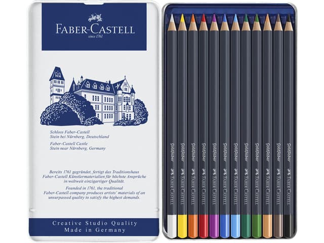Kleurpotloden Faber-Castell Goldfaber assorti blik à 12 stuks 3
