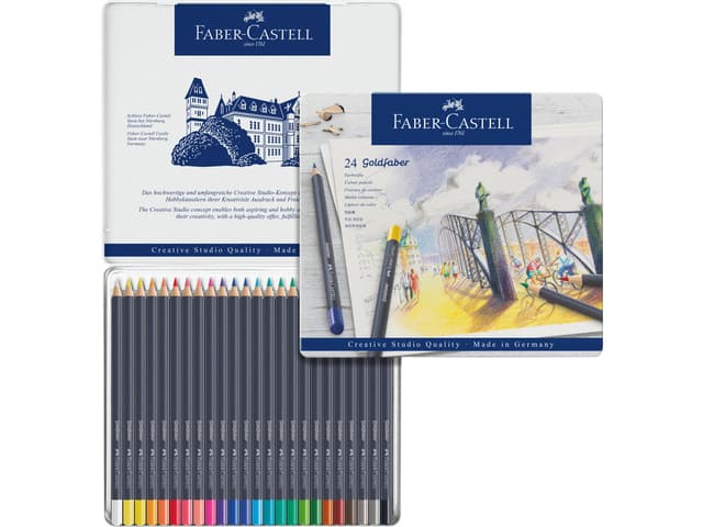 Kleurpotloden Faber-Castell Goldfaber assorti blik à 24 stuks 2