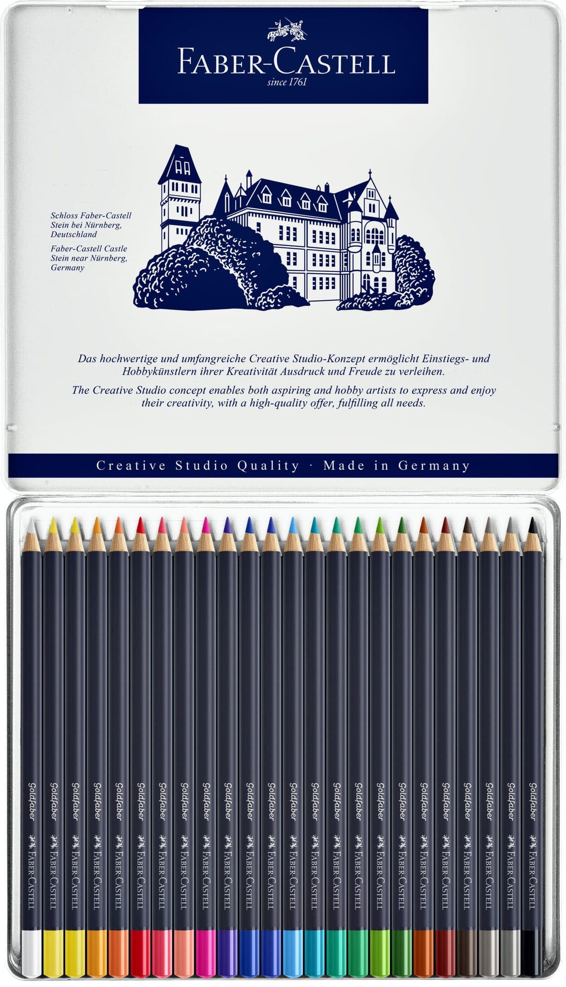 Kleurpotloden Faber-Castell Goldfaber assorti blik à 24 stuks 3