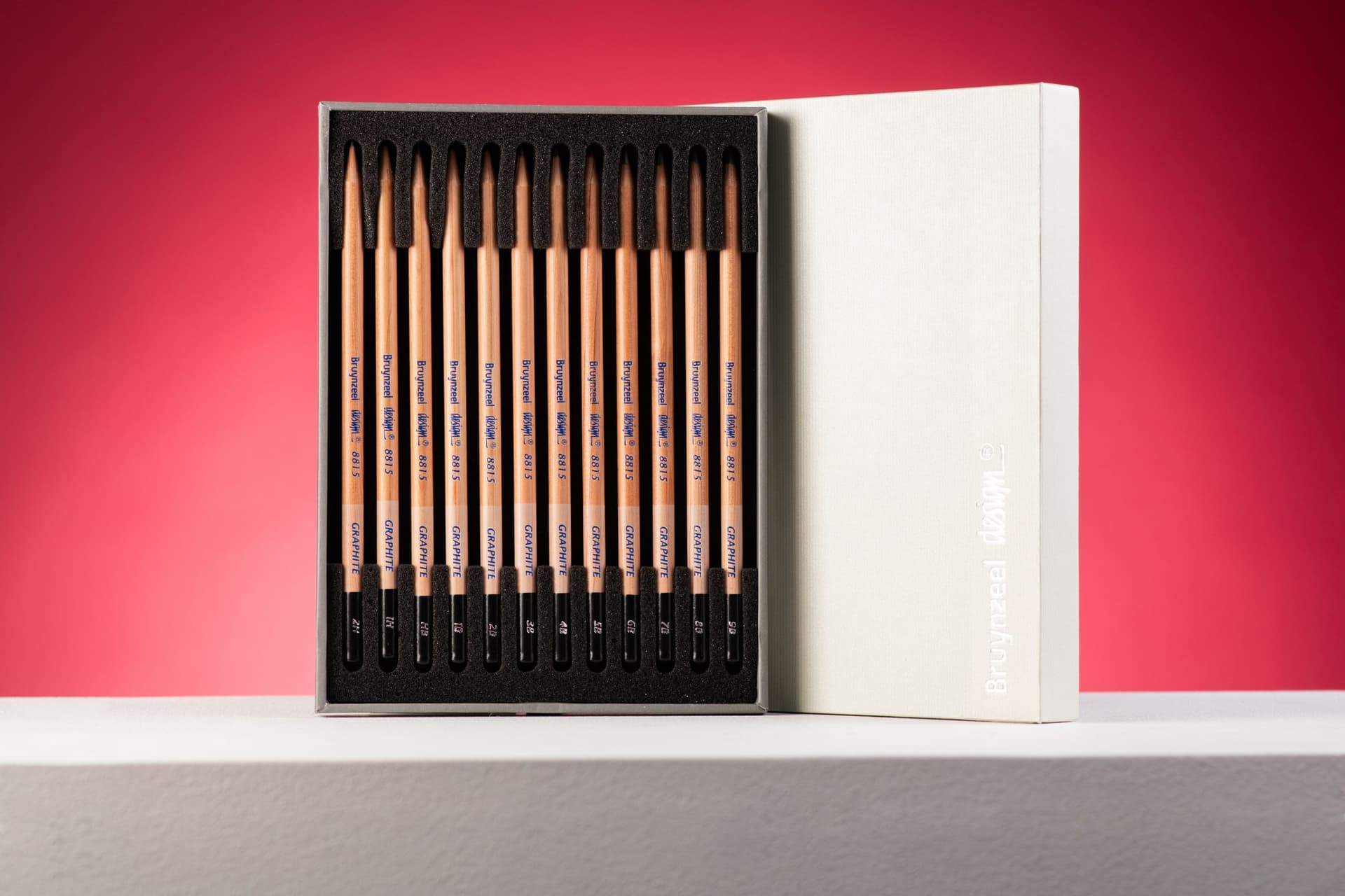 Potlood Bruynzeel Design met luxe bewaardoos 12 hardheden 4
