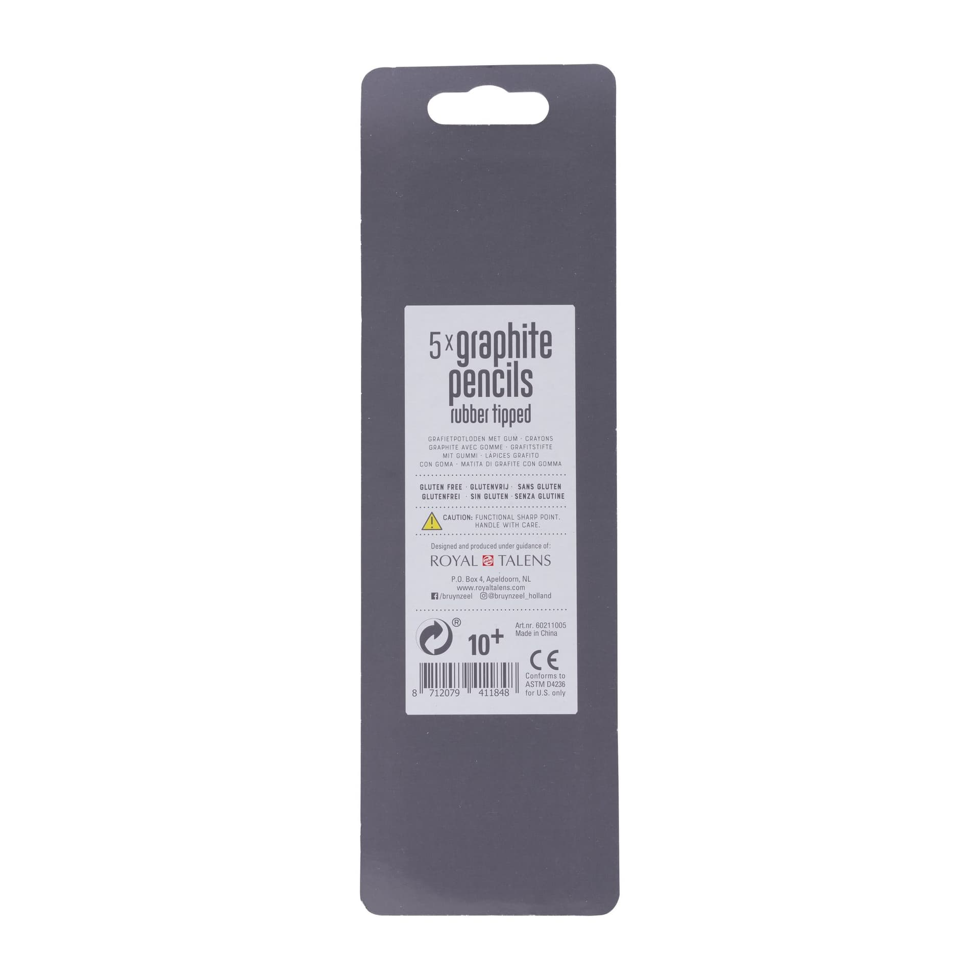 Potlood Bruynzeel Teens HB met gum 5 stuks 3