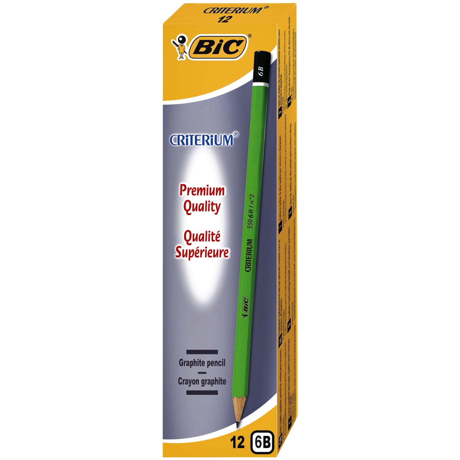 Potlood Bic Criterium 550 zeshoekig 6B 2