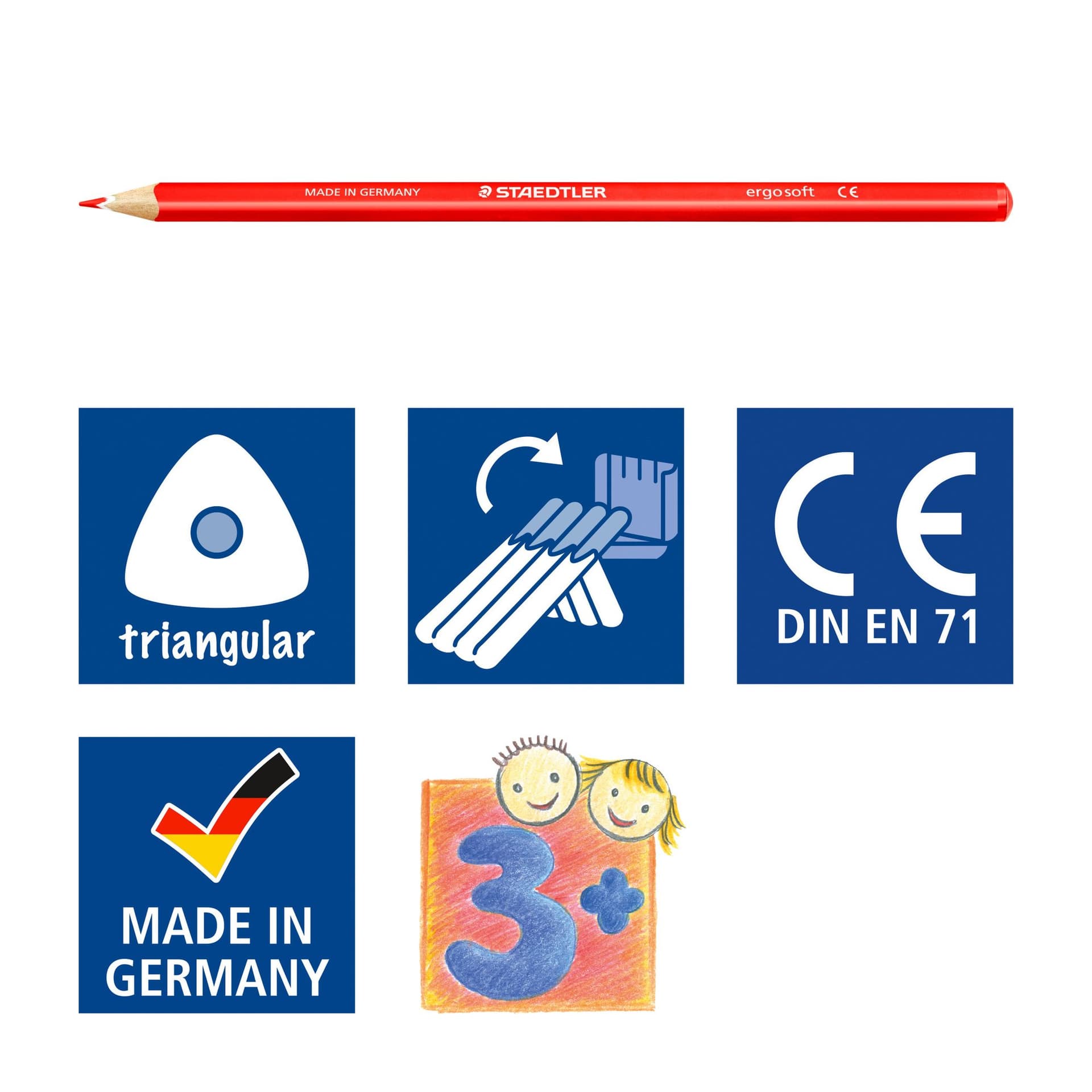 Kleurpotloden Staedtler Ergosoft driekantig 12stuks assorti 3