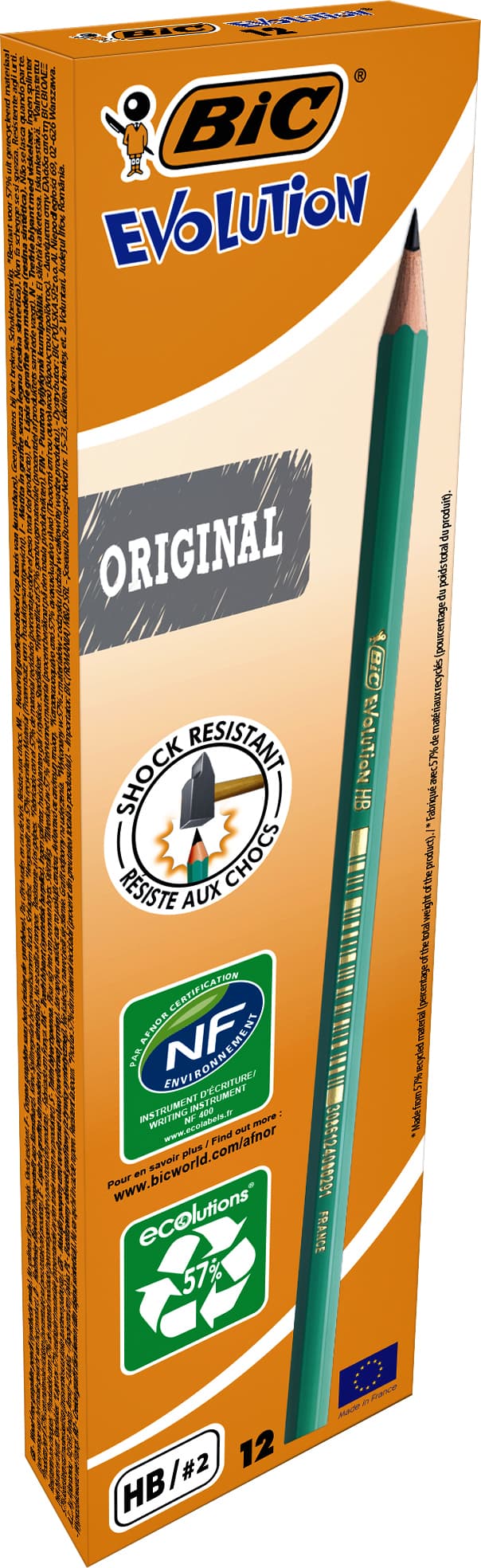 Potlood Bic Evolution ecolutions 650 zeshoekig HB 2