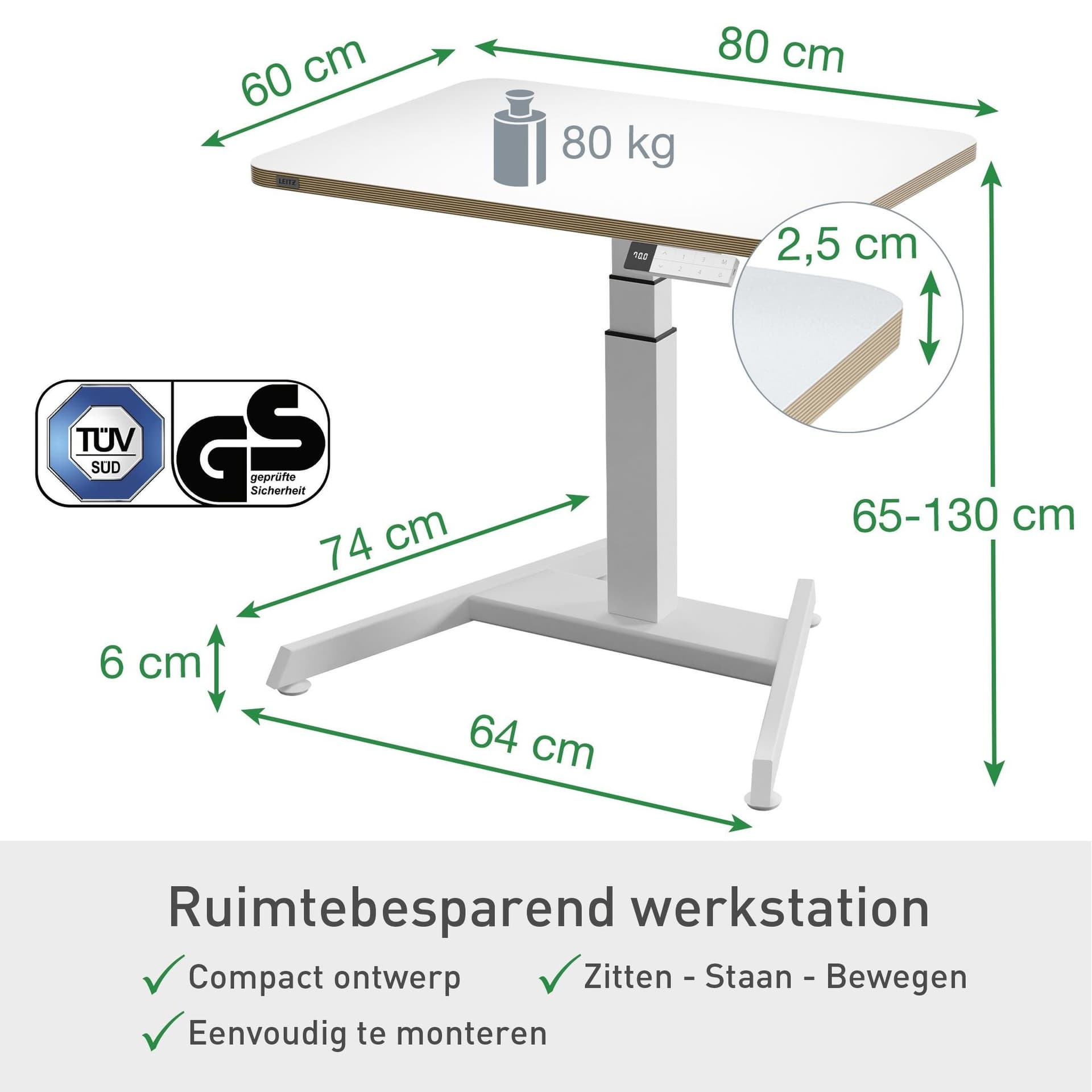 Zit-sta bureau Leitz Ergo elektrisch compact 5