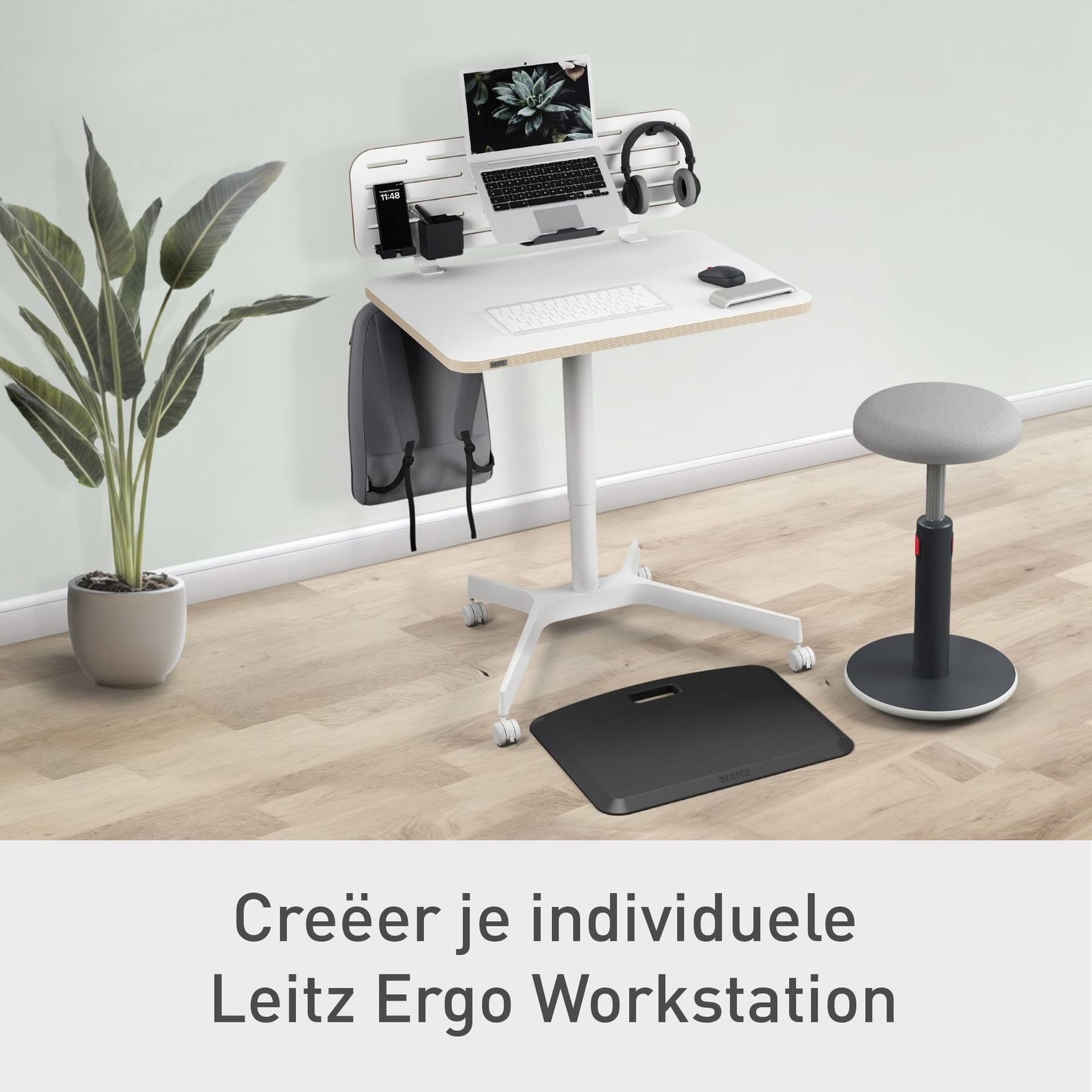 Zit-sta bureau Leitz Ergo compact wielen 7