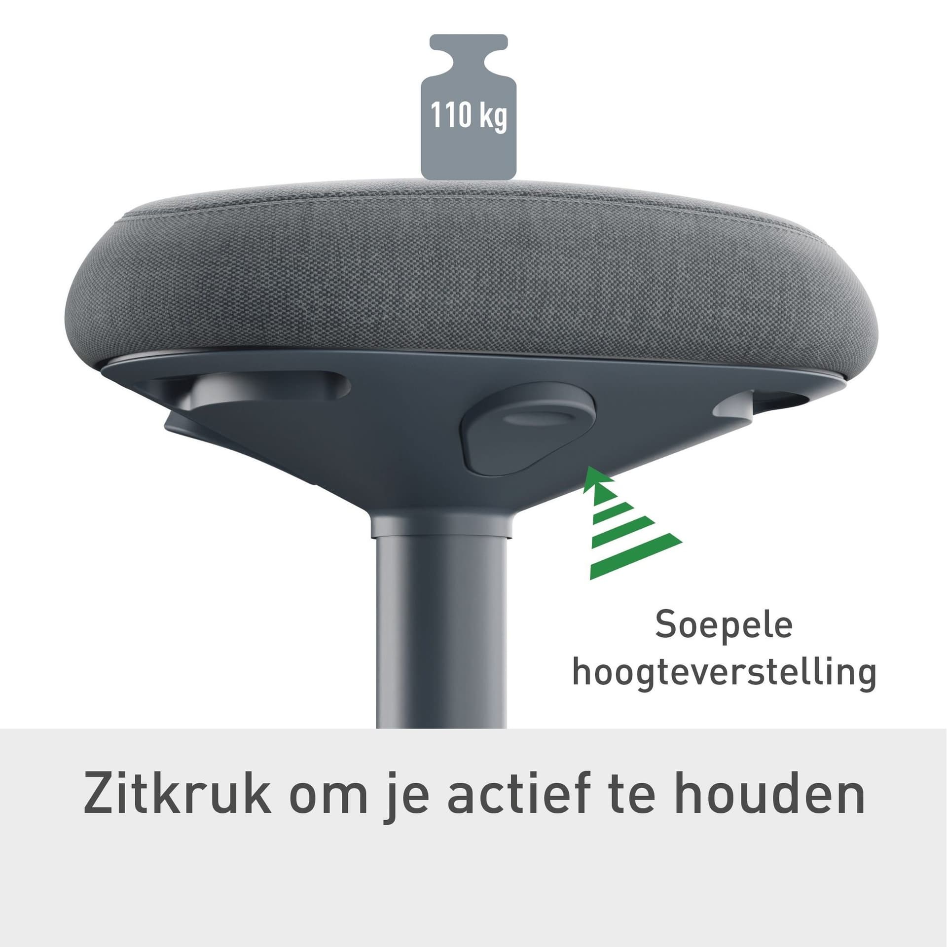 Actieve zitkruk Leitz Ergo met gasveer 47-64cm 5