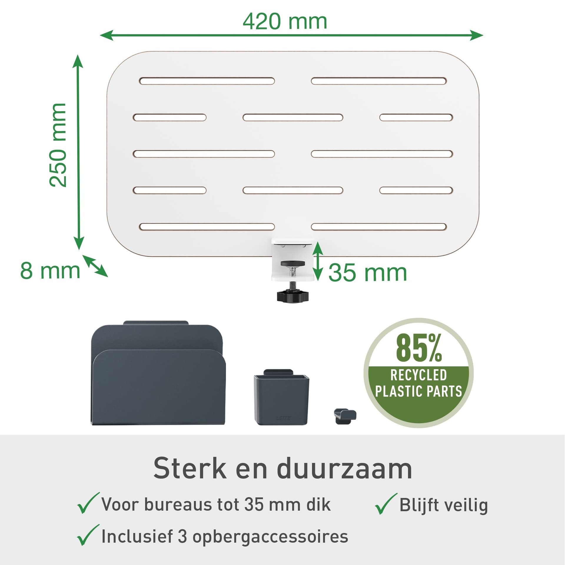 Bureau ophangbord Leitz Ergo klein 2