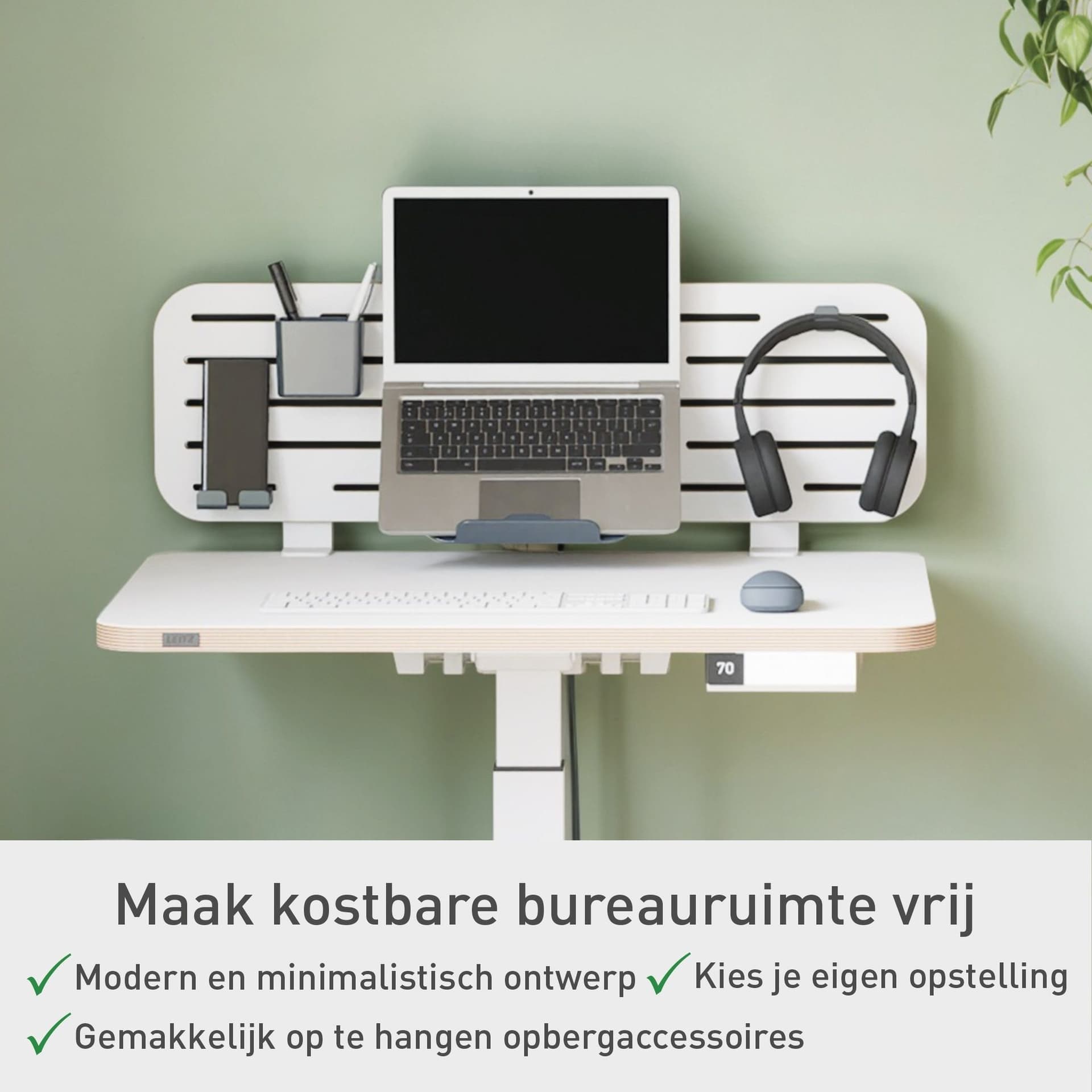 Bureau ophangbord Leitz Ergo met laptophouder 5