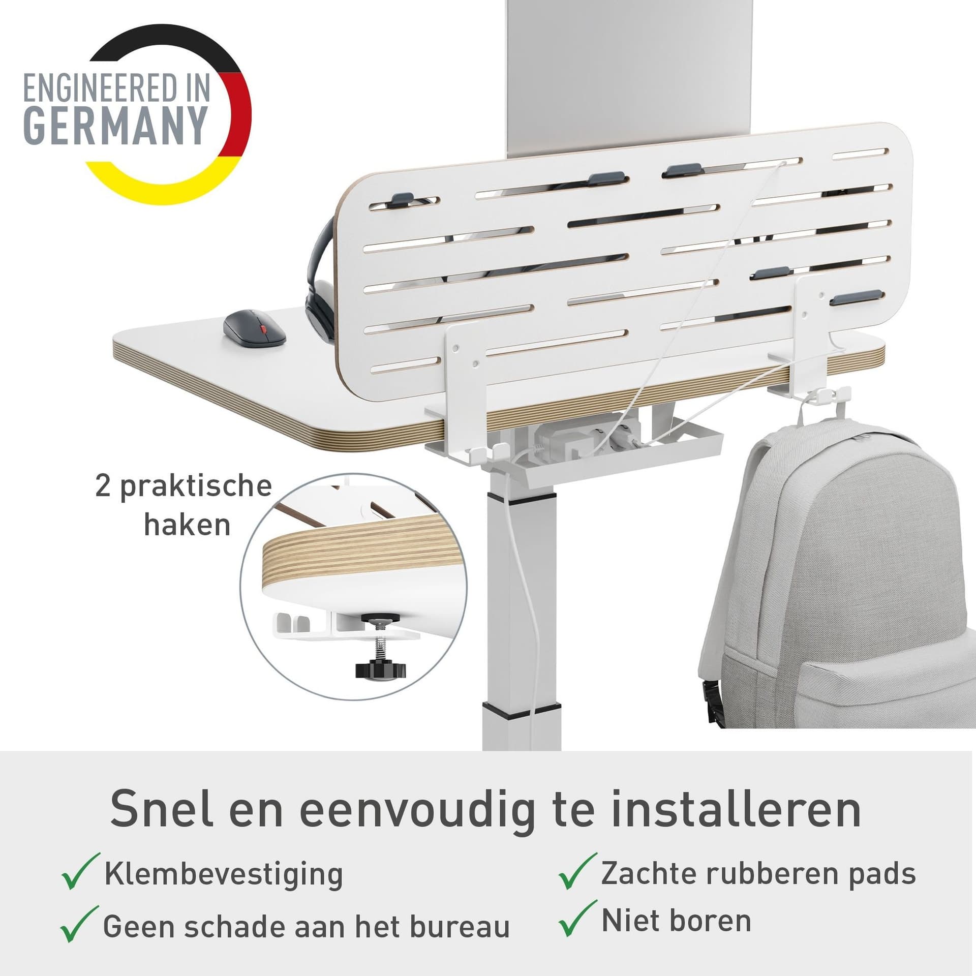 Bureau ophangbord Leitz Ergo met laptophouder 4