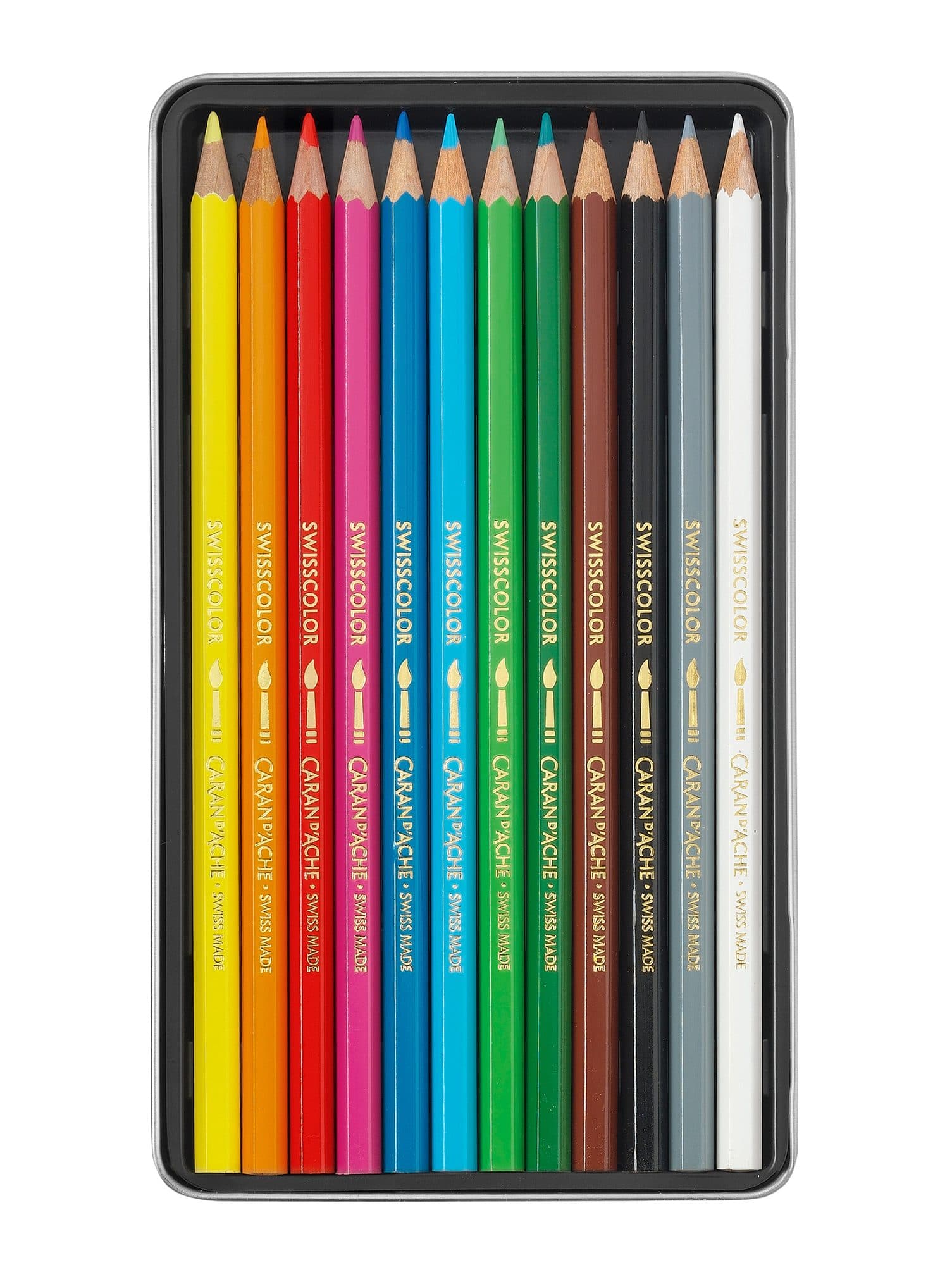 Kleurpotloden Caran d'Ache Swisscolor aquarel 12 stuks assorti 2