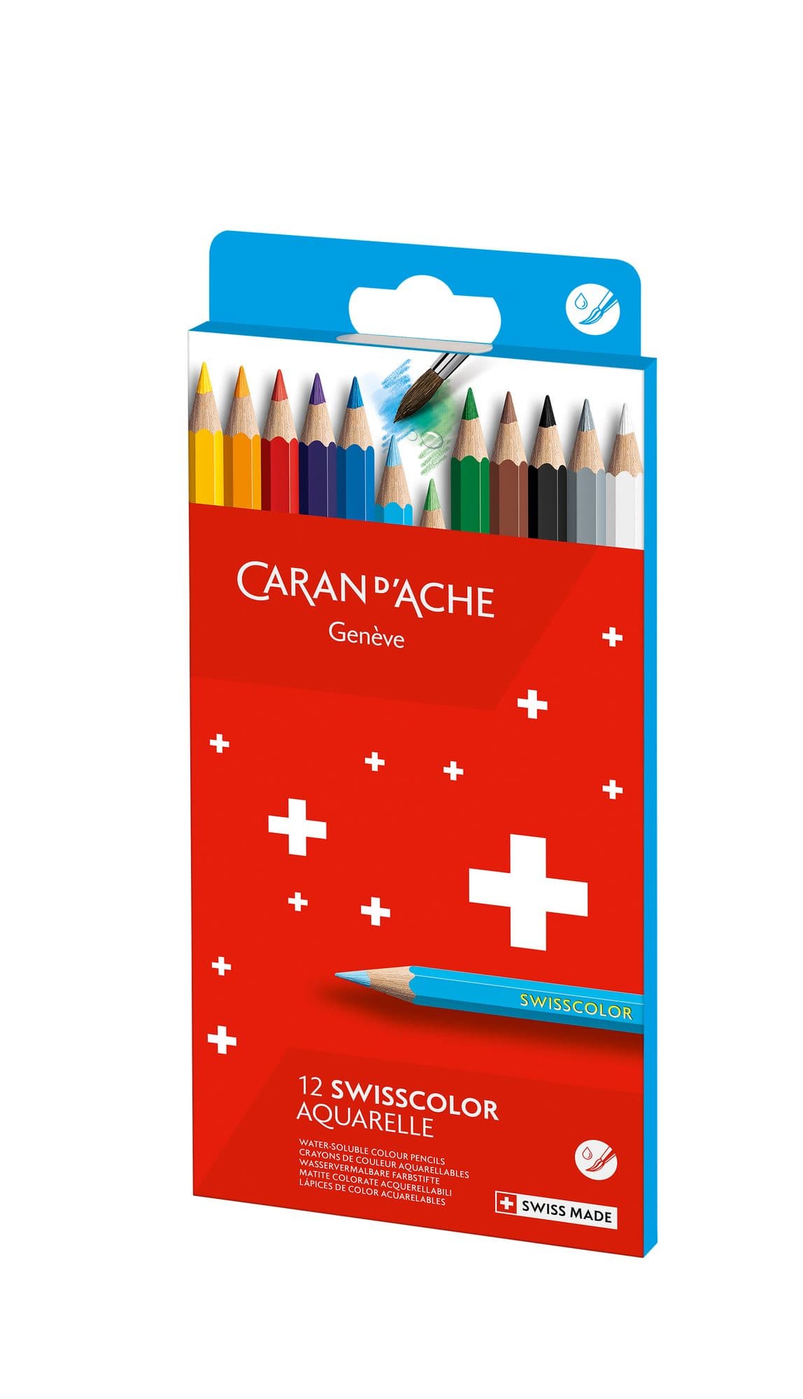 Kleurpotloden Caran D'ache aquarel doos à 12 stuks 4