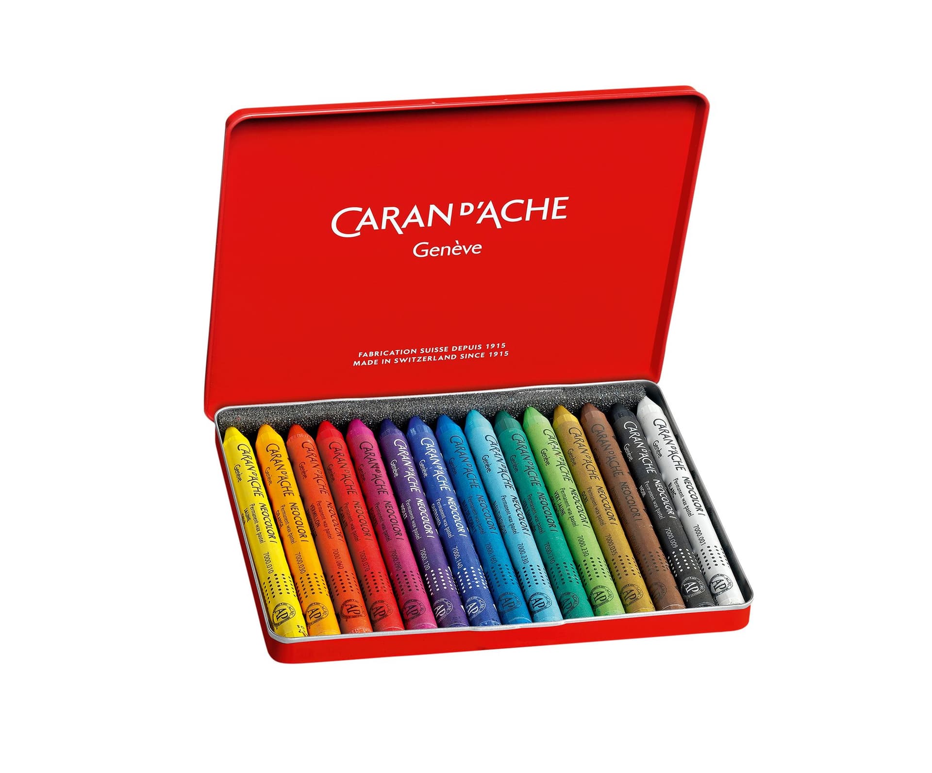 Waskrijt Caran d'Ache neocolor-I 15 stuks assorti 3